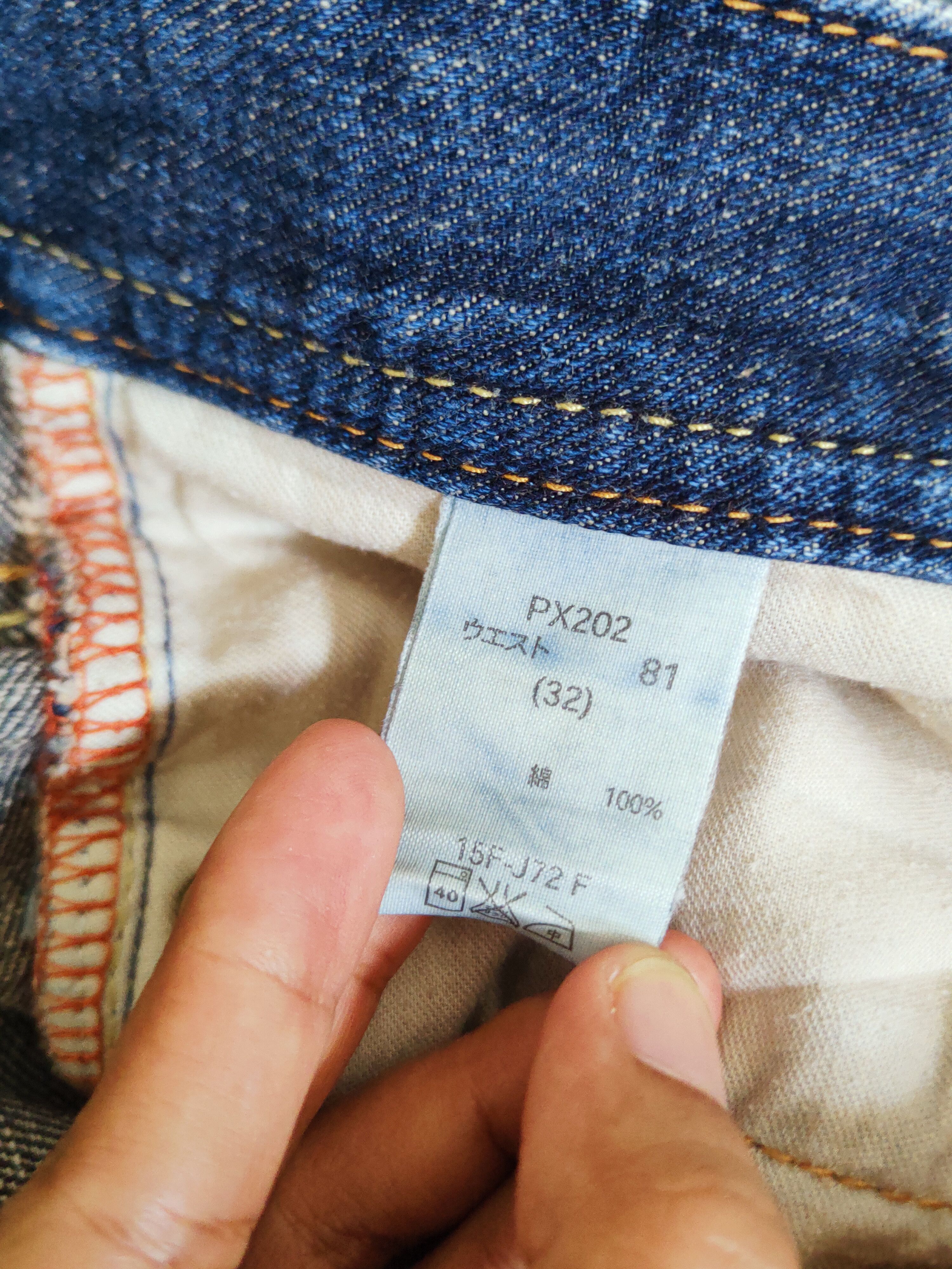 Japanese Brand GLHeart Dark Blue Distressed Ripped Jeans #S2690 Size 33" - 15 Thumbnail