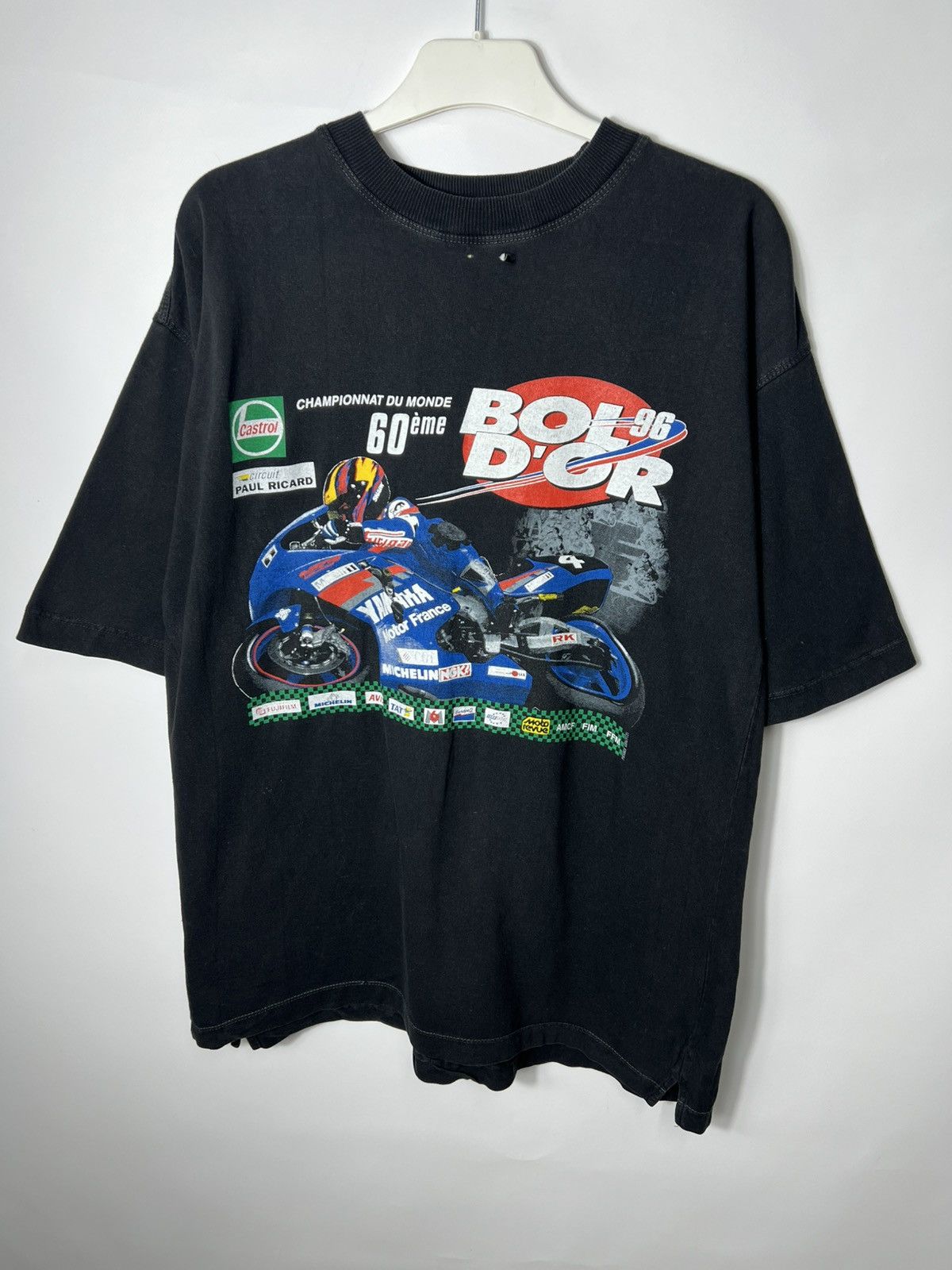 Vintage Vintage 1996 Bol D'or Yamaha by PAUL RICARD Castrol T-shirt Size US L / EU 52-54 / 3 - 1 Thumbnail