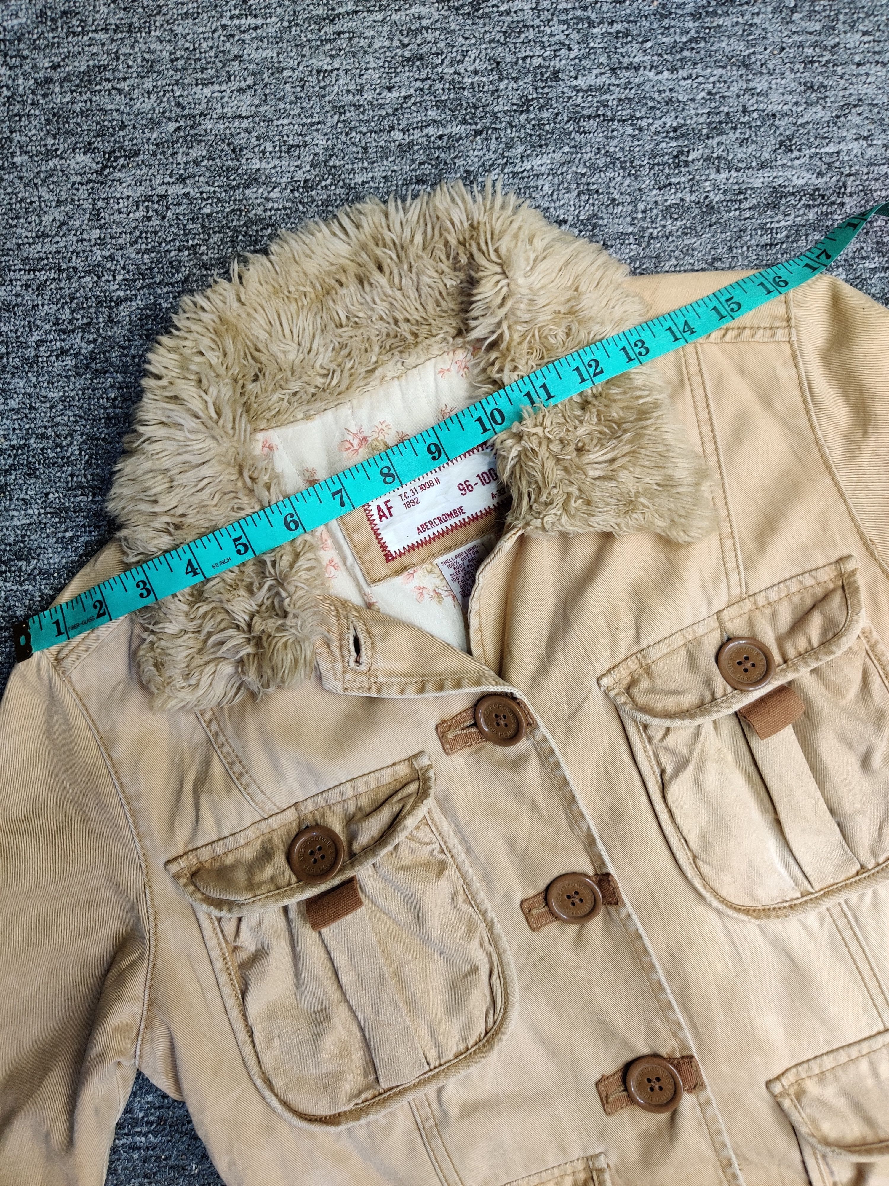 Abercrombie & Fitch Vintage Abercrombie & Fitch Fur Collar Utility Jacket Size US M / EU 48-50 / 2 - 14 Thumbnail