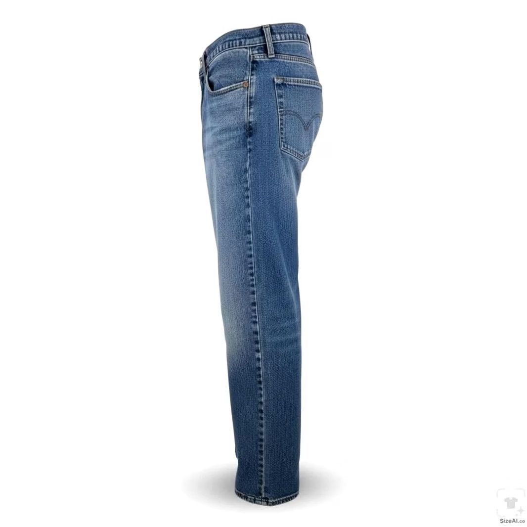 Levi's Levi's 501 Jeans Mens 34x32 Blue Medium Wash Straight Button Fly Stretch Denim Regular Fit Size US 34 / EU 50 - 3 Thumbnail