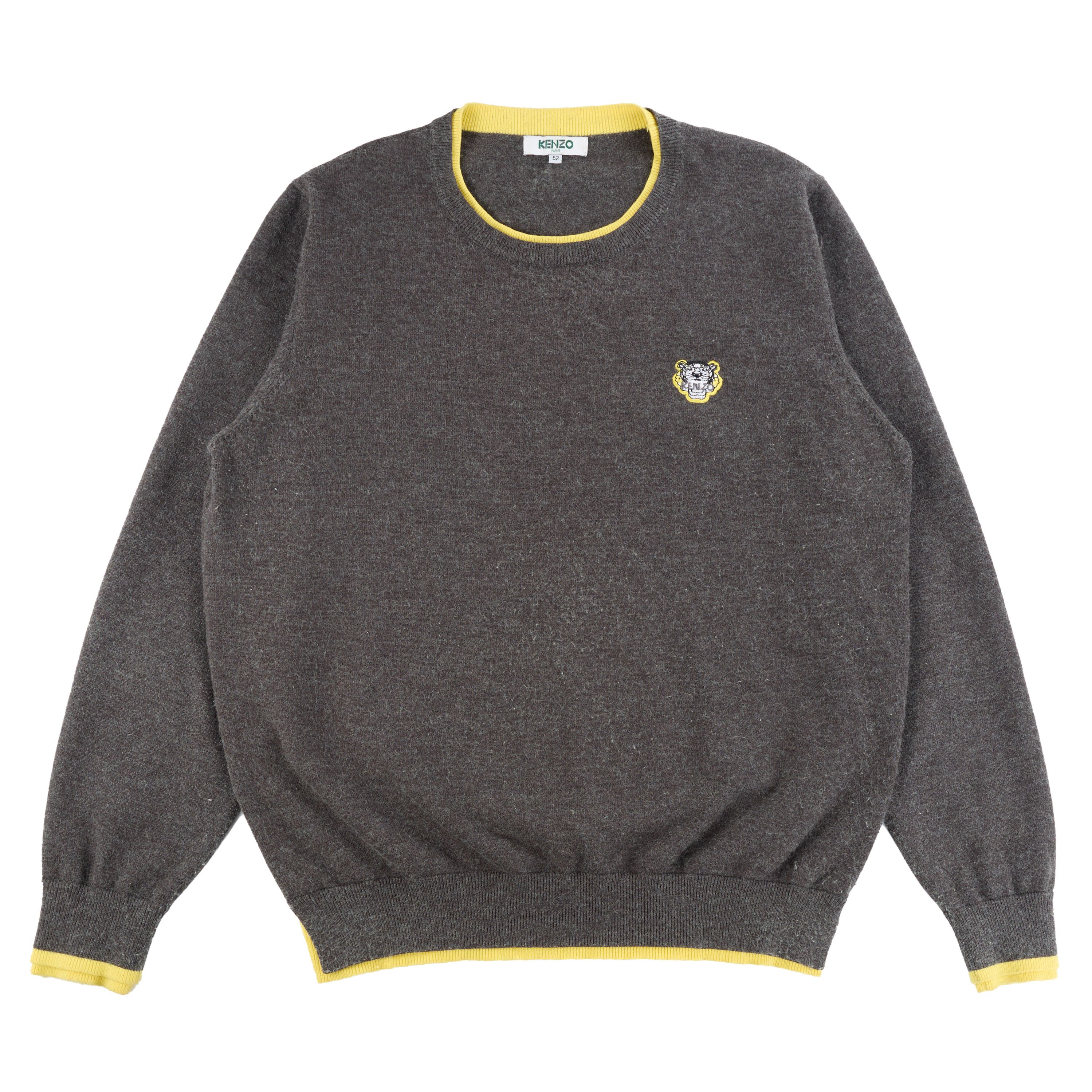 Kenzo Kenzo Yellow Tiger Logo Pullover Size US L / EU 52-54 / 3 - 1 Thumbnail
