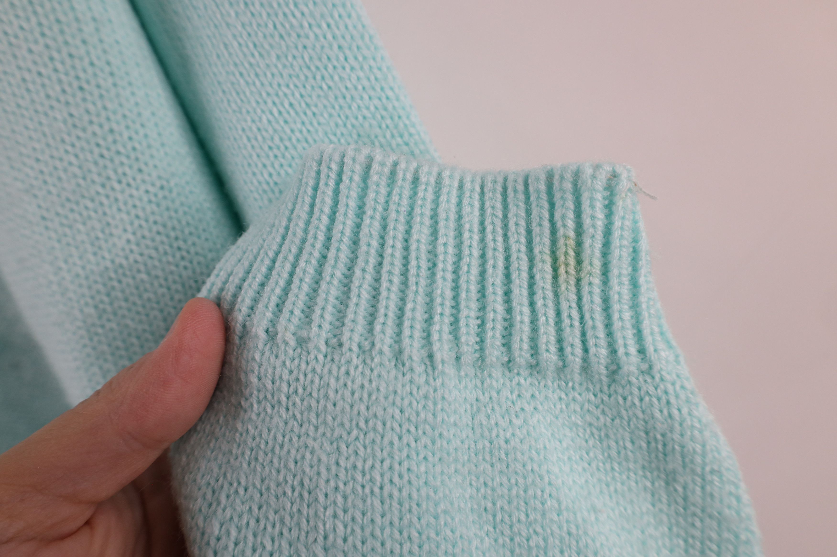 Vintage Vintage 90s Streetwear Flower Knit Mock Neck Sweater Blue Size XL / US 12-14 / IT 48-50 - 8 Thumbnail
