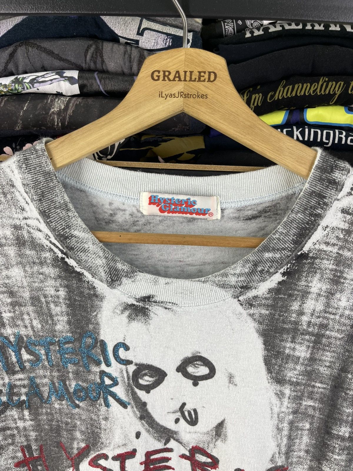 Hysteric Glamour Thrashed Vintage 90's Hysteric Glamour AOP Photoprint Tee Size ONE SIZE - 19 Thumbnail