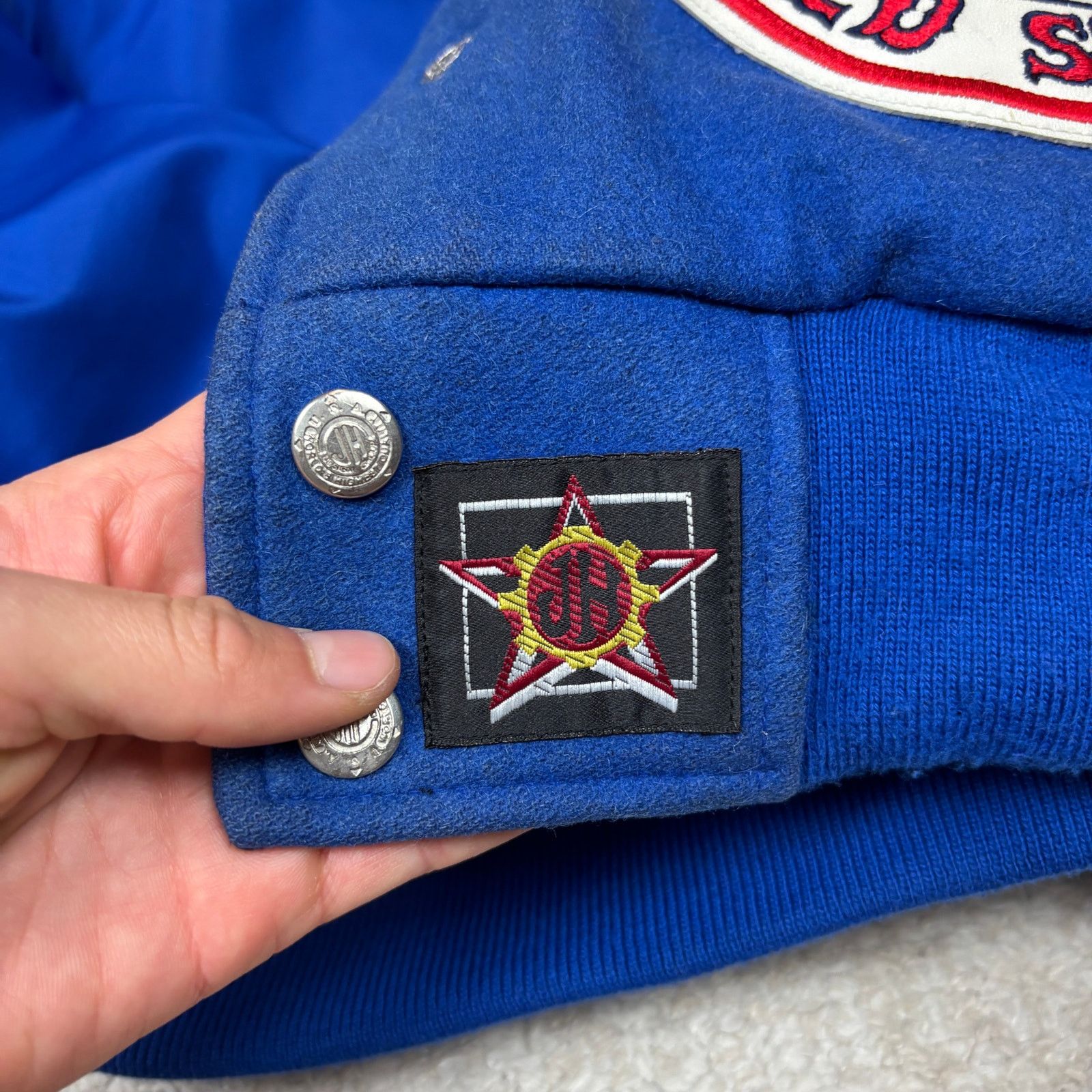 Jeff Hamilton × Vintage Vintage Jeff Hamilton MLB Patch Wool Reversible Jacket 3XL Size US XXL / EU 58 / 5 - 4 Thumbnail