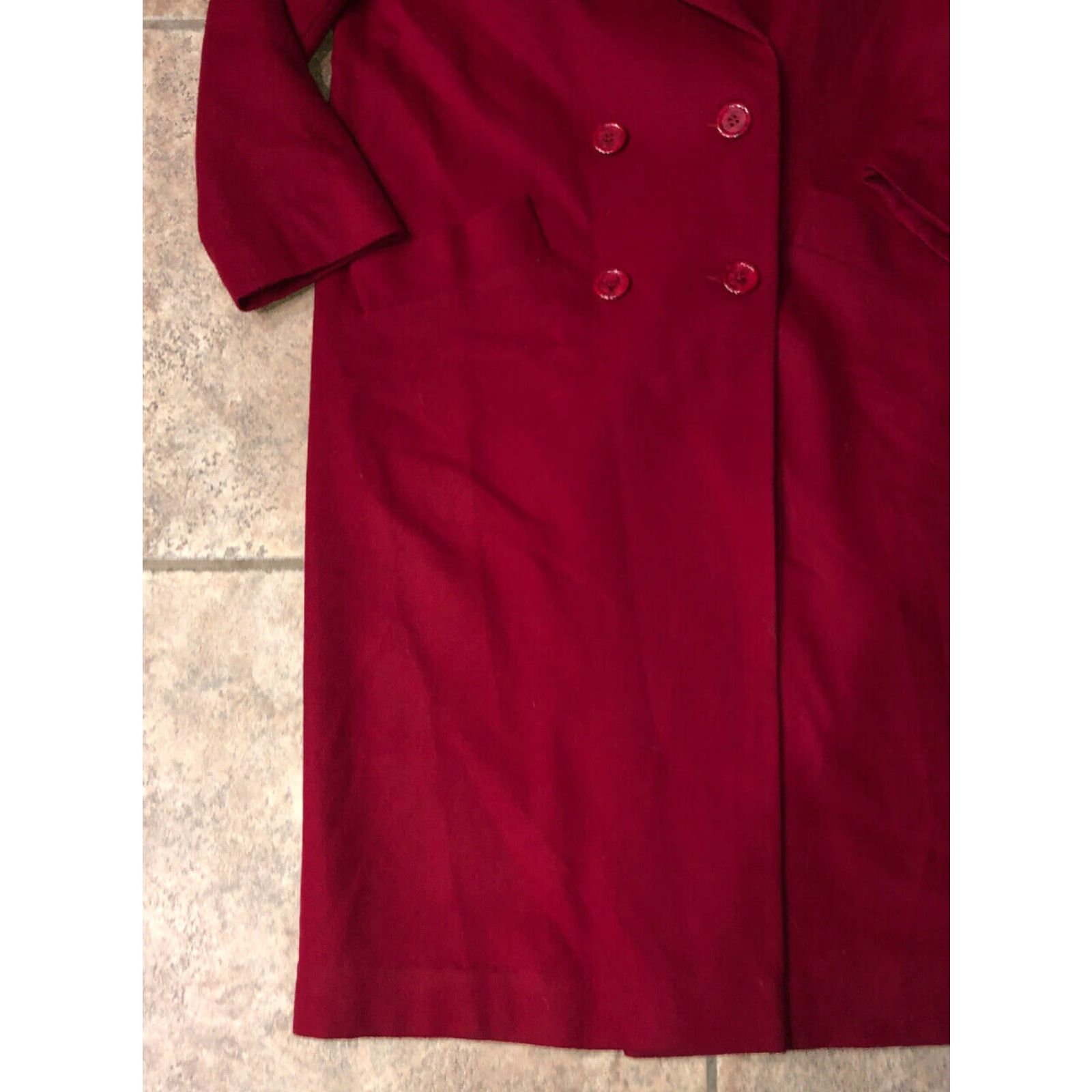 Pendleton Pendleton Womens Red Wool Double-Breasted Blazer Jacket Size 6P Size M / US 6-8 / IT 42-44 - 3 Thumbnail