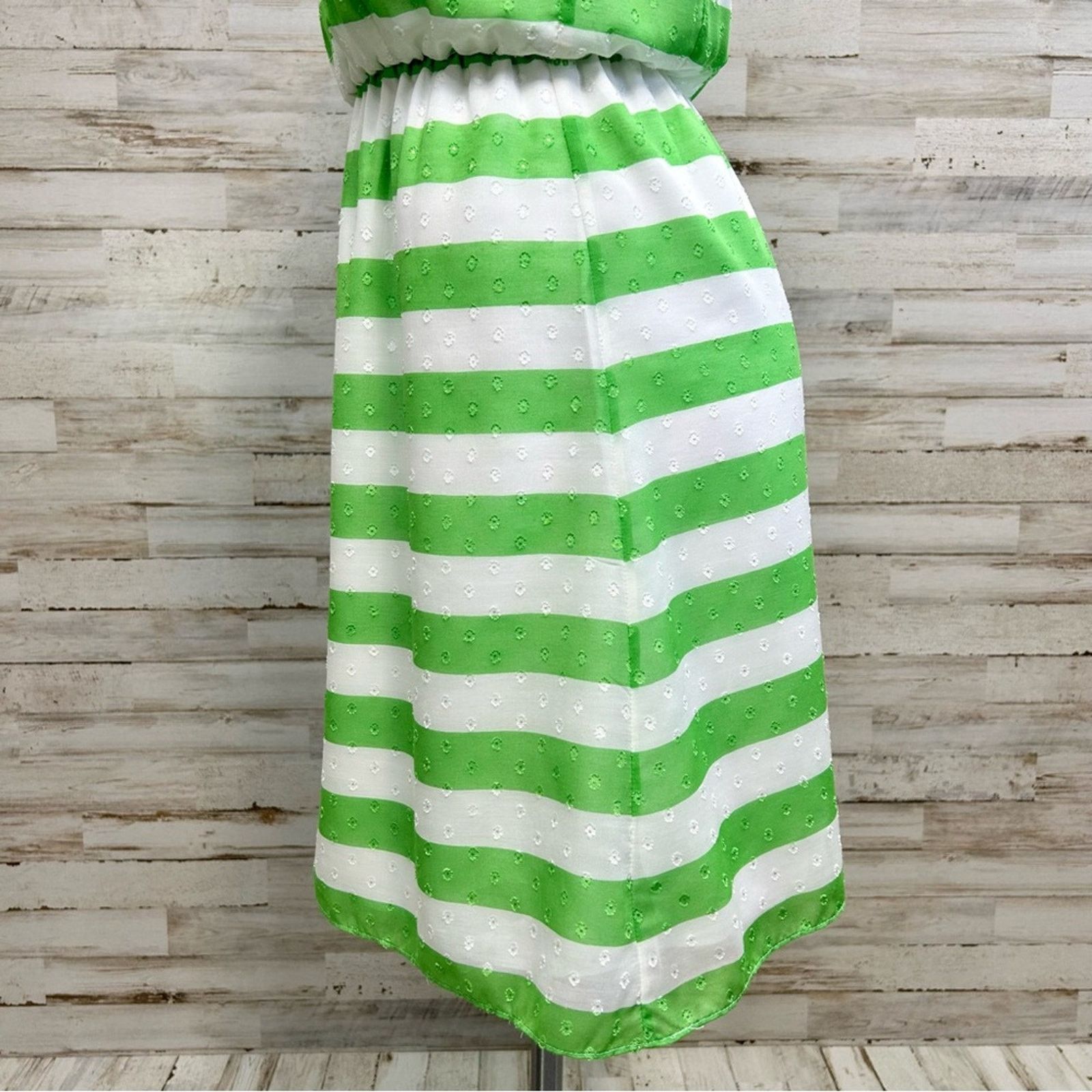 Lilly Pulitzer Lilly Pulitzer Danna Awning Green Striped Dress Ruffle XS Size XS / US 0-2 / IT 36-38 - 7 Thumbnail