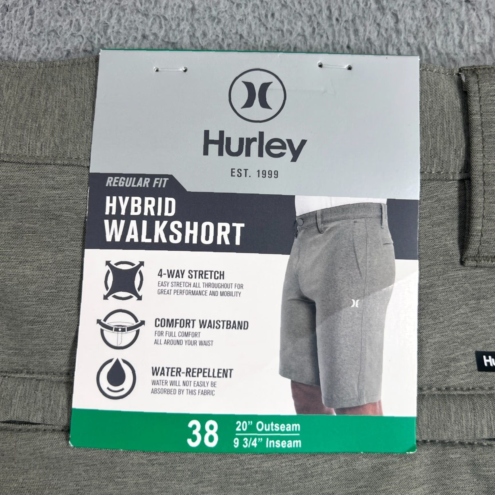 Hurley Hurley Men's Shorts Hybrid Walkshort Golf Size 38 Green Color Size US 38 / EU 54 - 7 Thumbnail