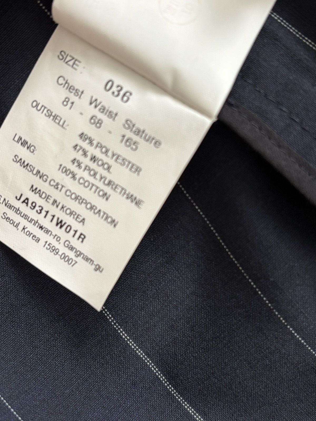 Juun.J SS19 Oversized Navy Pinstripe Blazer Size 36R - 6 Thumbnail