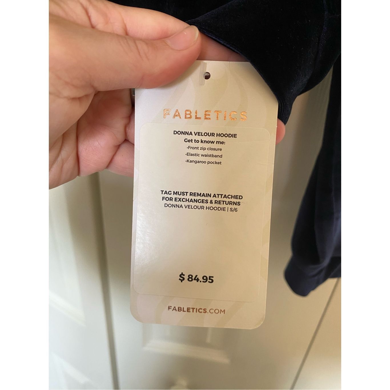 Kanye West Fabletics NWT Donna Velour Hoodie in Navy Blue, Size Small, Size S / US 4 / IT 40 - 3 Thumbnail