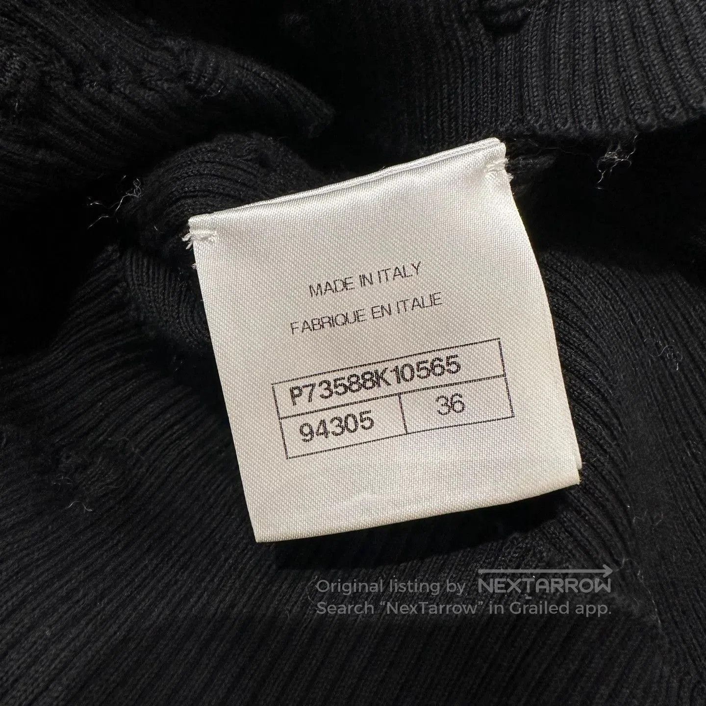 Chanel Chanel Knit Turtleneck Diamond Logo Slim. Size XS / US 0-2 / IT 36-38 - 4 Thumbnail