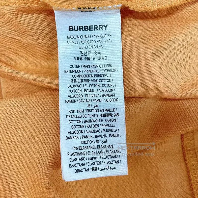 Burberry Burberry Summer Yellow Cotton T-Shirt for Women. Size L / US 10 / IT 46 - 7 Thumbnail