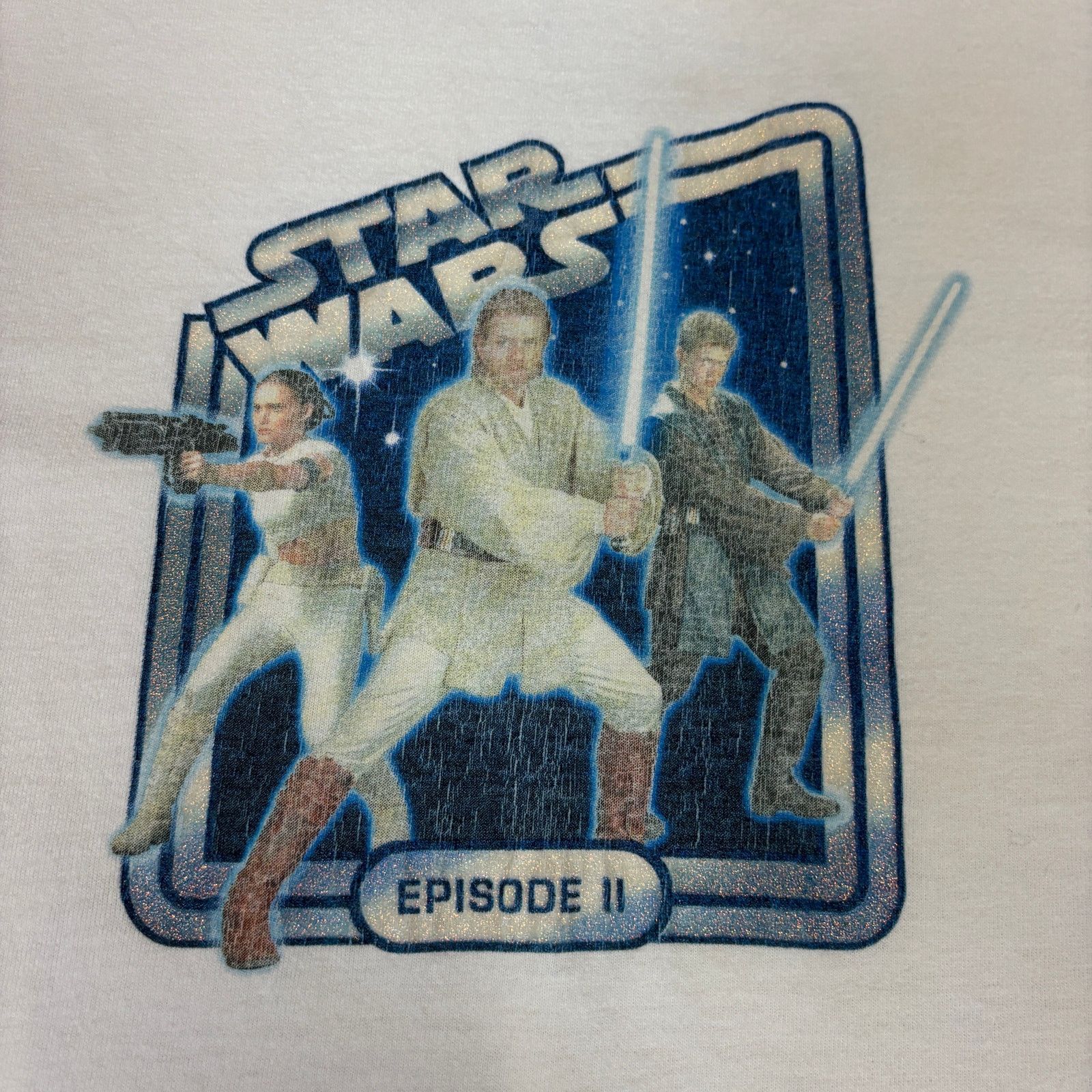 Vintage VTG Star Wars ILM Attack of the Clones Cast & Crew Ringer L Size US L / EU 52-54 / 3 - 3 Thumbnail