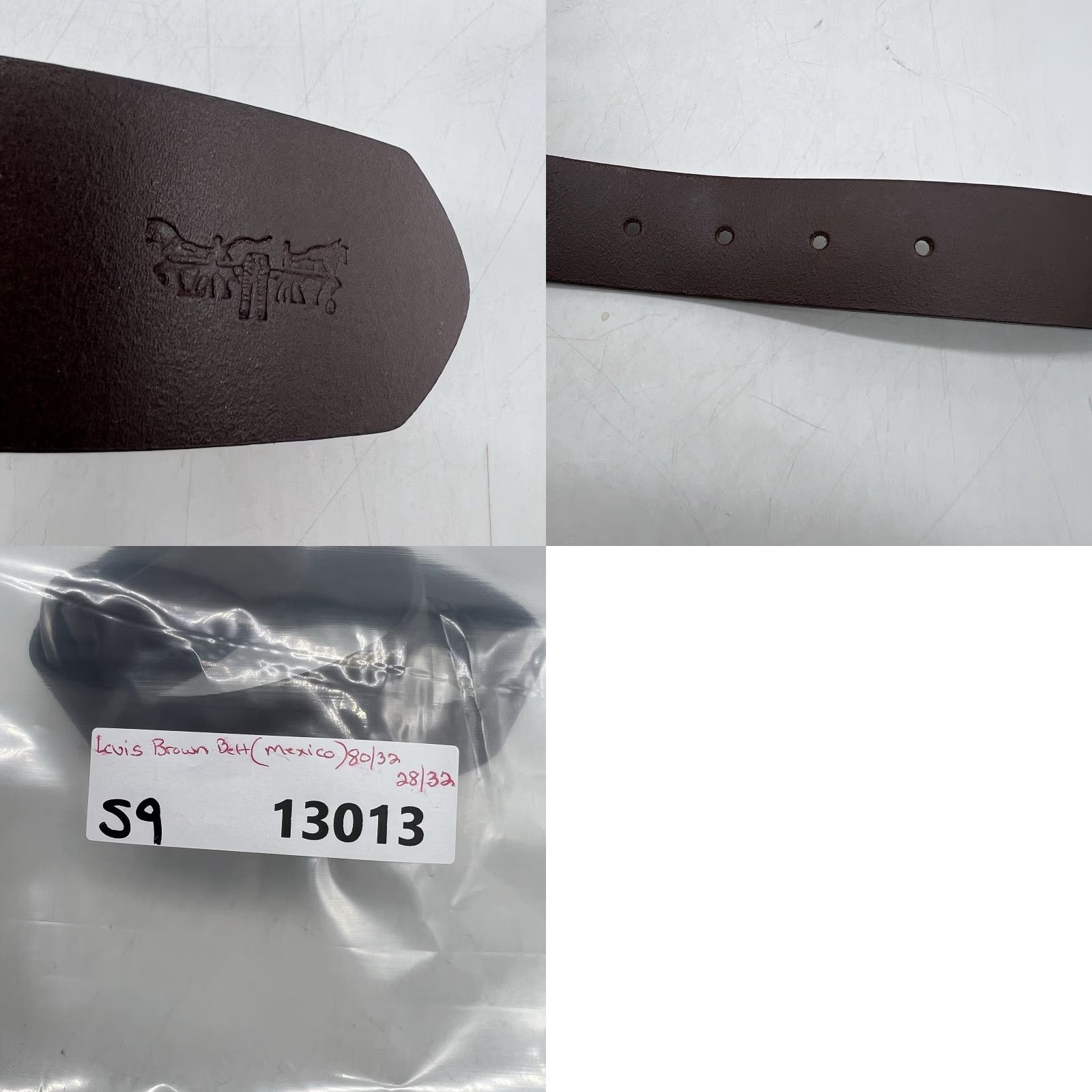 Levi's Levi's Belt Unisex Brown Bovine Genuine Leather 32/80 Western Dress Casual Adjustable Buckle Belt Size 32 - 8 Thumbnail