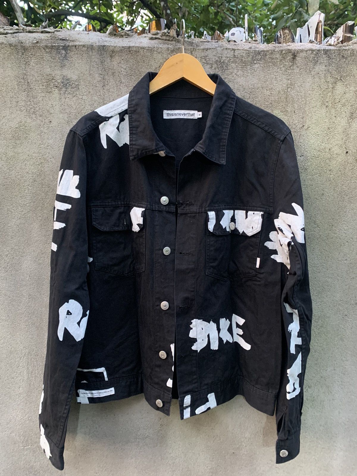 image of Hysteric Glamour x Thisisneverthat Bindingofferthisisneverthat Lake Of Fire Ss15 Poem Jacket in Bla