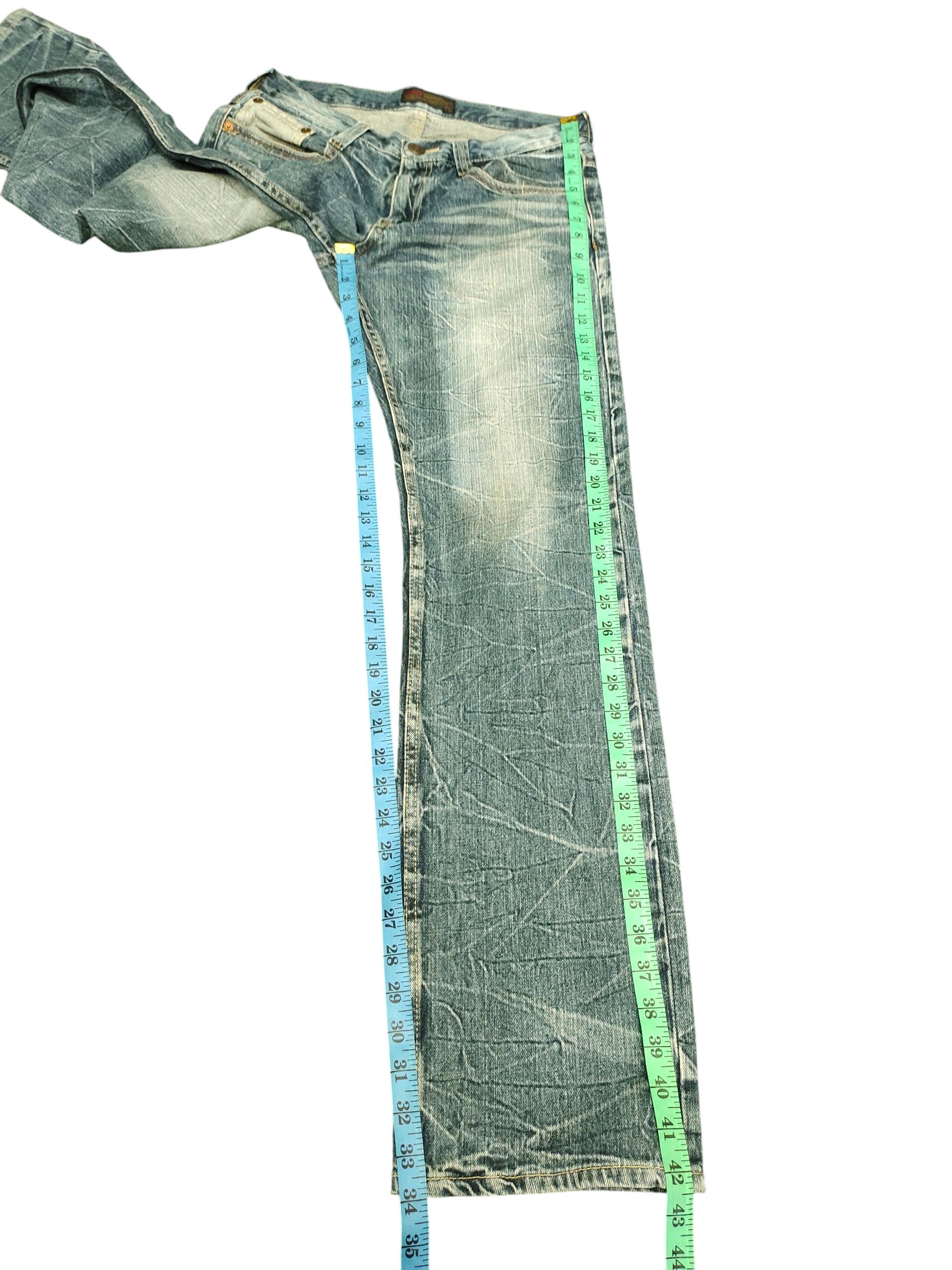 Le Grande Bleu (L.G.B.) Vintage Exit Japan Clawmark Distress Faded Denim Jeans Size US 30 / EU 46 - 16 Thumbnail