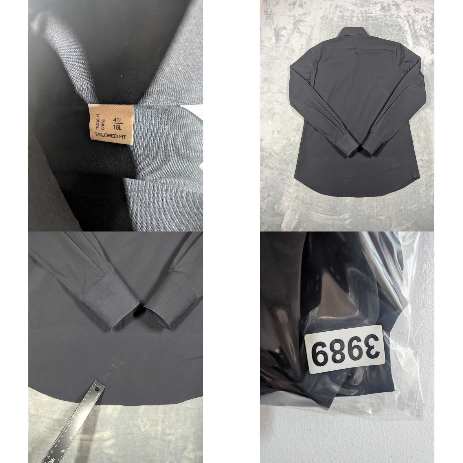 Suitsupply Suitsupply Shirt Mens 16 41 Blue Solid Slim Fit Cotton Stretch Long Sleeve Shirt Mens 16 41L Navy Solid Dress Shirt Mens 41L Slim Size US L / EU 52-54 / 3 - 8 Thumbnail