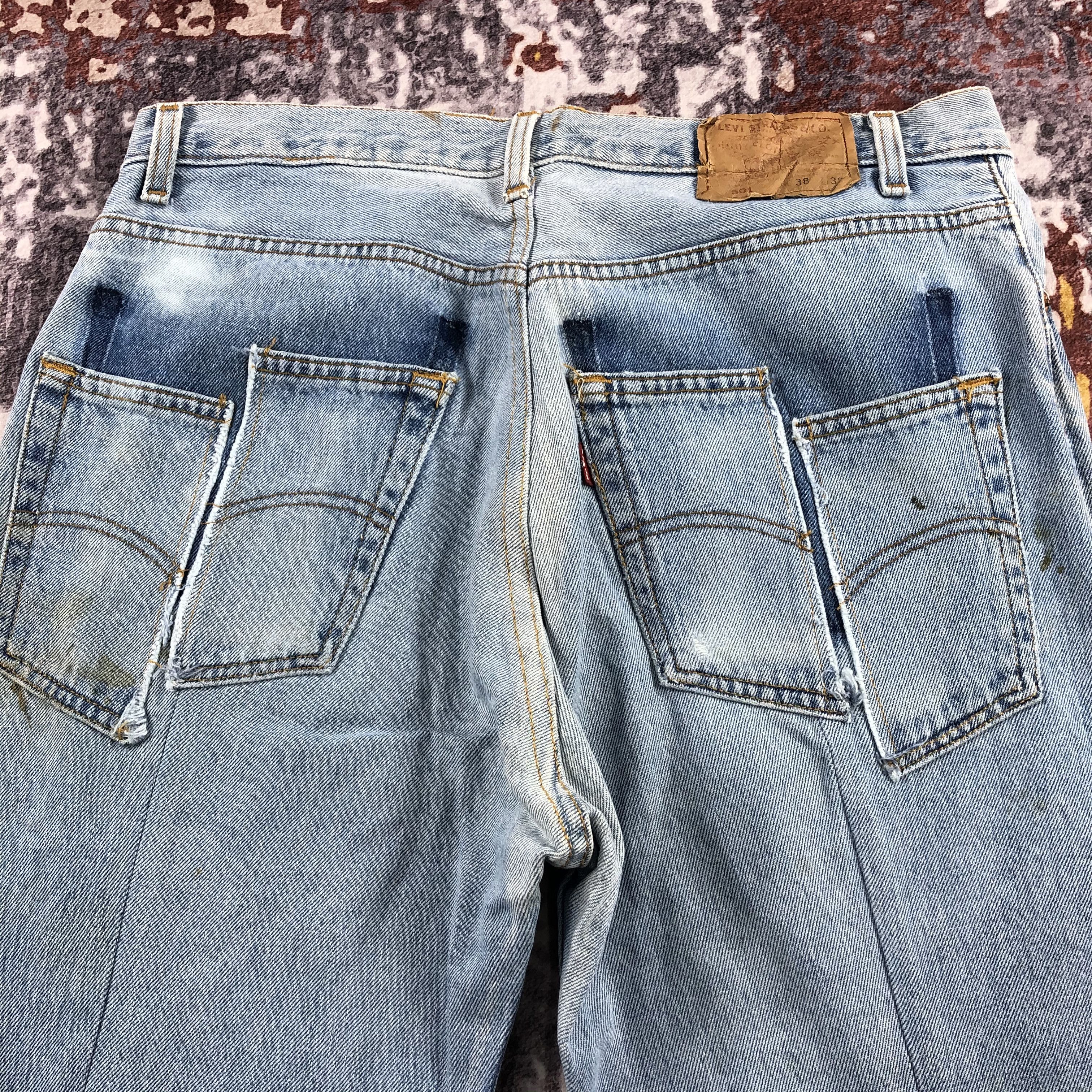 Levi's Vintage 90s Blue Wash Levis 501 Jeans-JM2172 Size US 35 - 6 Thumbnail