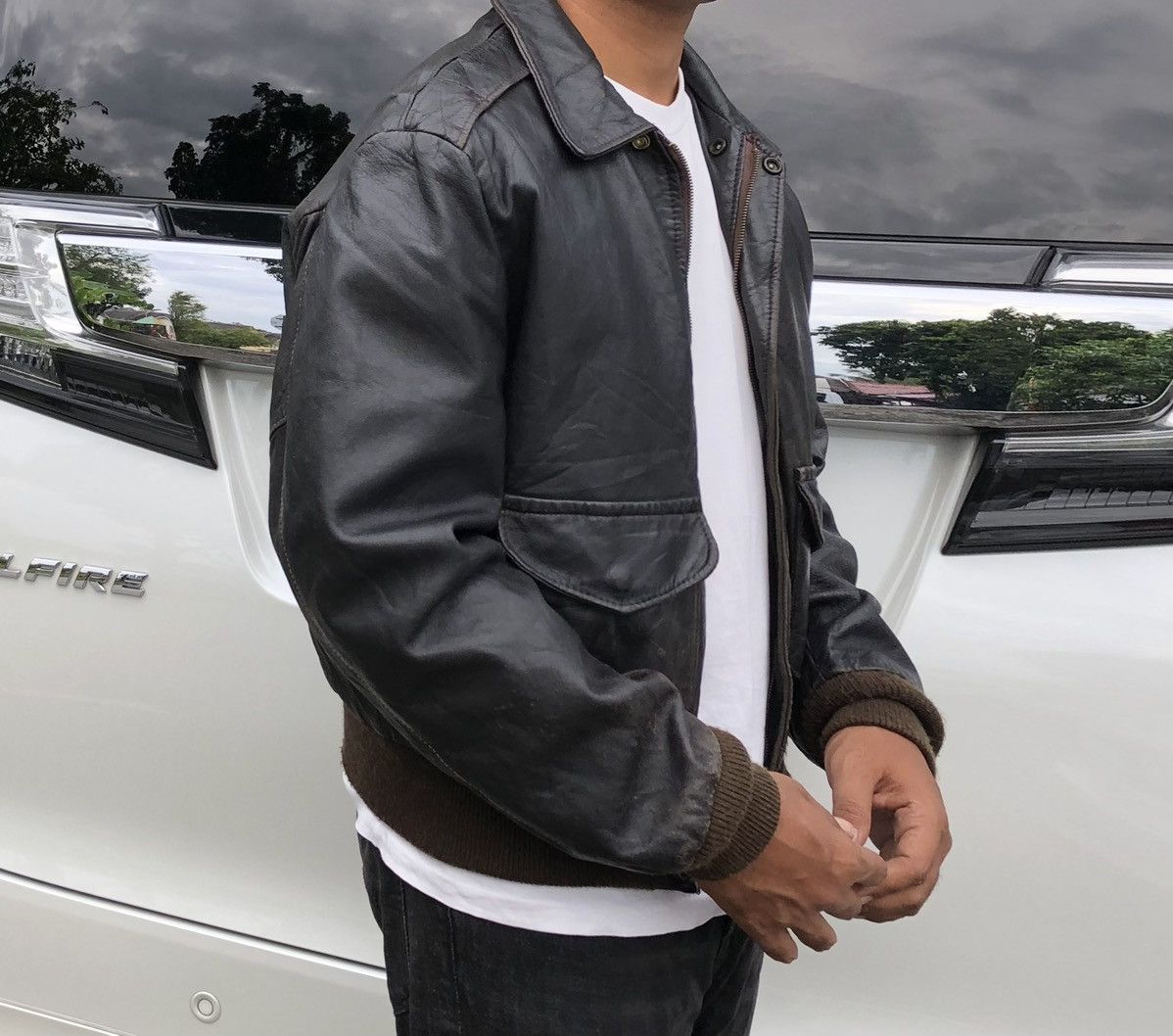 Schott VTG Schott Bros Leather Bomber flight Jacket Type 85 19-MS Size US M / EU 48-50 / 2 - 4 Thumbnail