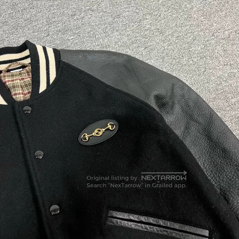 Gucci Gucci Black felt leather jacket Size US S / EU 44-46 / 1 - 5 Thumbnail