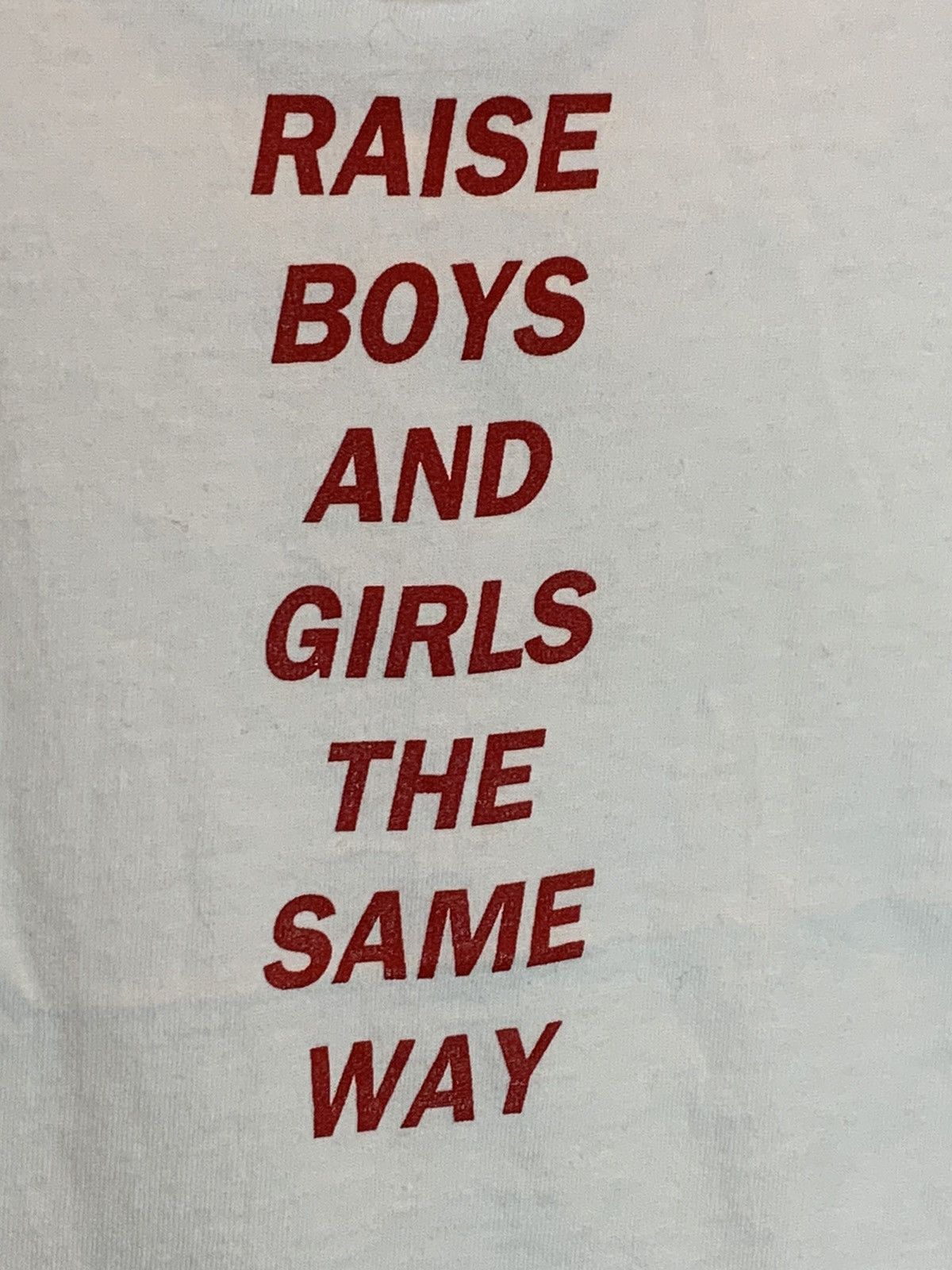 Vintage RARE* 1991 Jenny Holzer Raise Boys Girls Same Way Tank Shirt Size US S / EU 44-46 / 1 - 3 Thumbnail