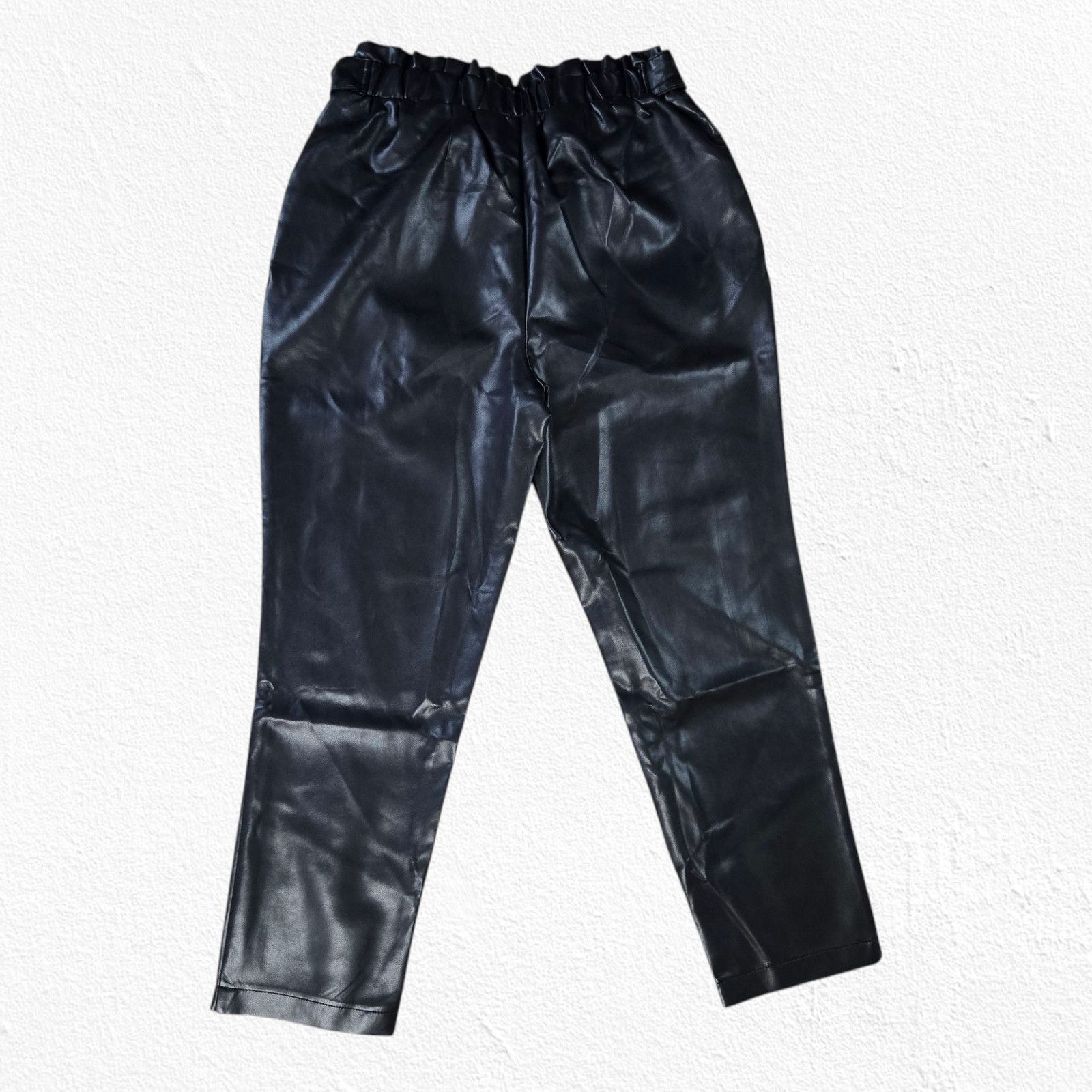 Other Black Faux Leather High Rise Straight Pants Size Medium Size 30" / US 8 / IT 44 - 14 Thumbnail
