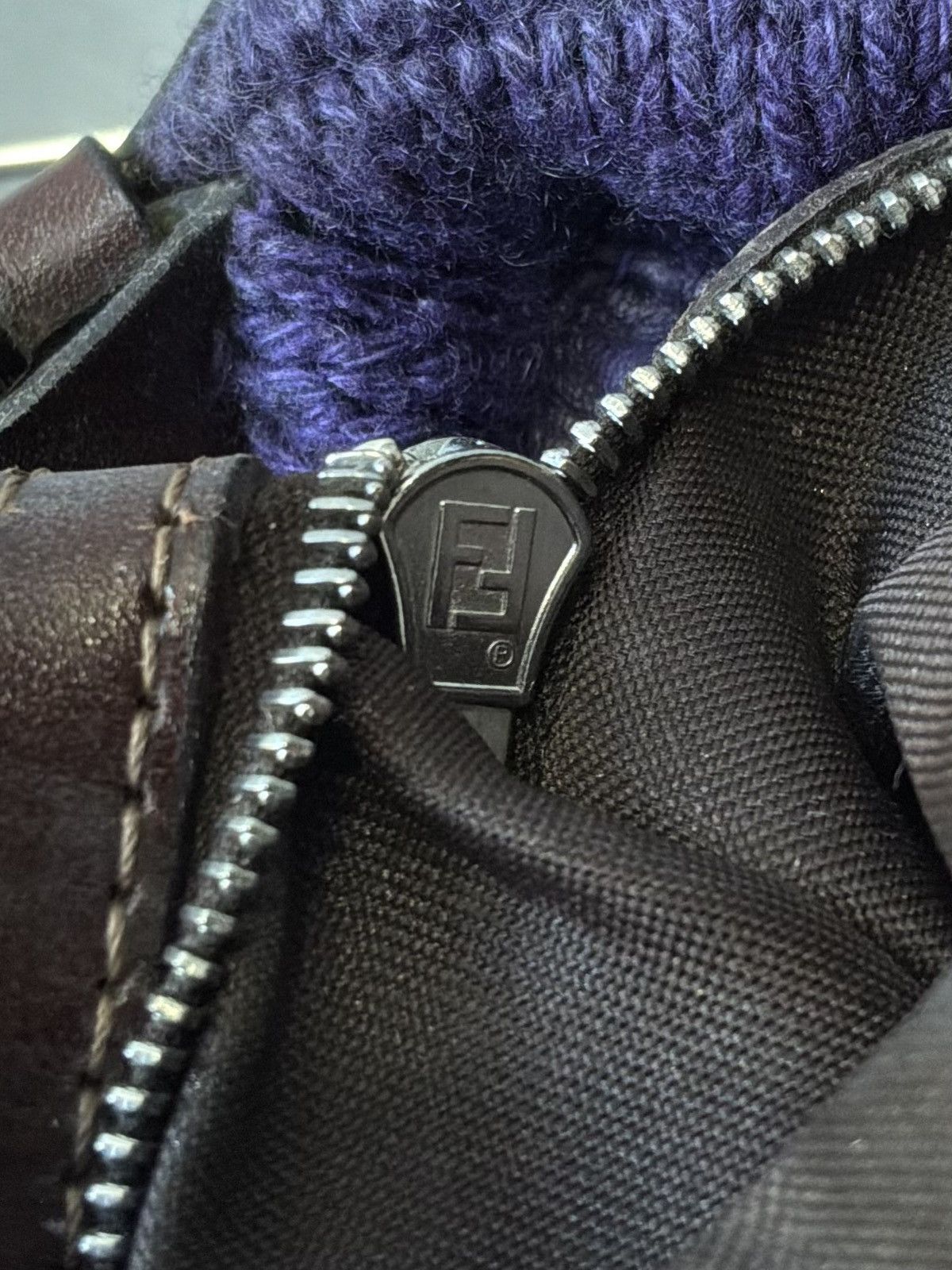 Fendi Fendi - Wool Knit - Wood - Purple Baguette Size ONE SIZE - 17 Thumbnail