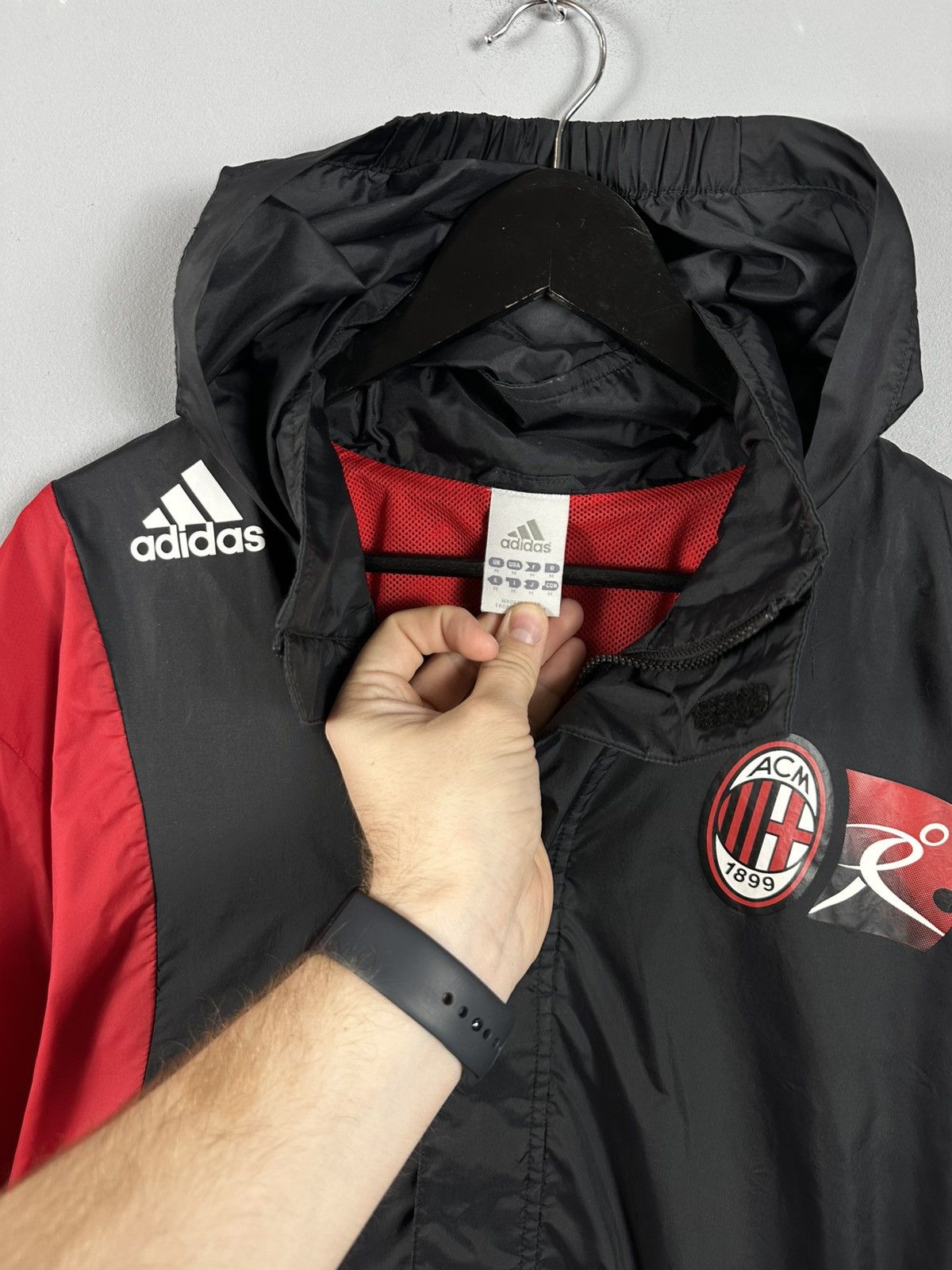 Vintage Adidas Men Black Red AC Milan 2009 Size US M / EU 48-50 / 2 - 3 Thumbnail