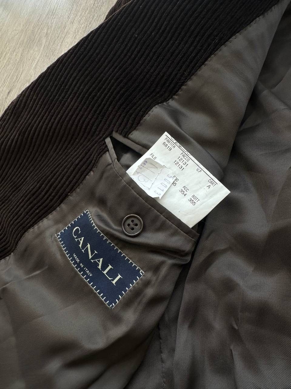 Canali × Vintage Vintage Men’s Brown Velvet Smoking Jacket Blazer Canali Size 50R - 10 Thumbnail
