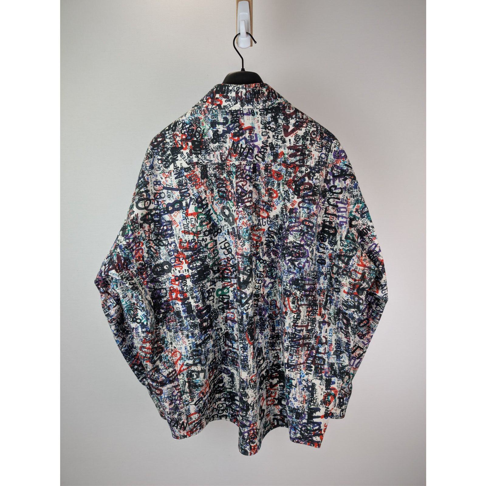 Bottega Veneta o1rshd1 Cotton Wool Date Memory Print Shirt in Chalk / Multi Size US L / EU 52-54 / 3 - 16 Thumbnail