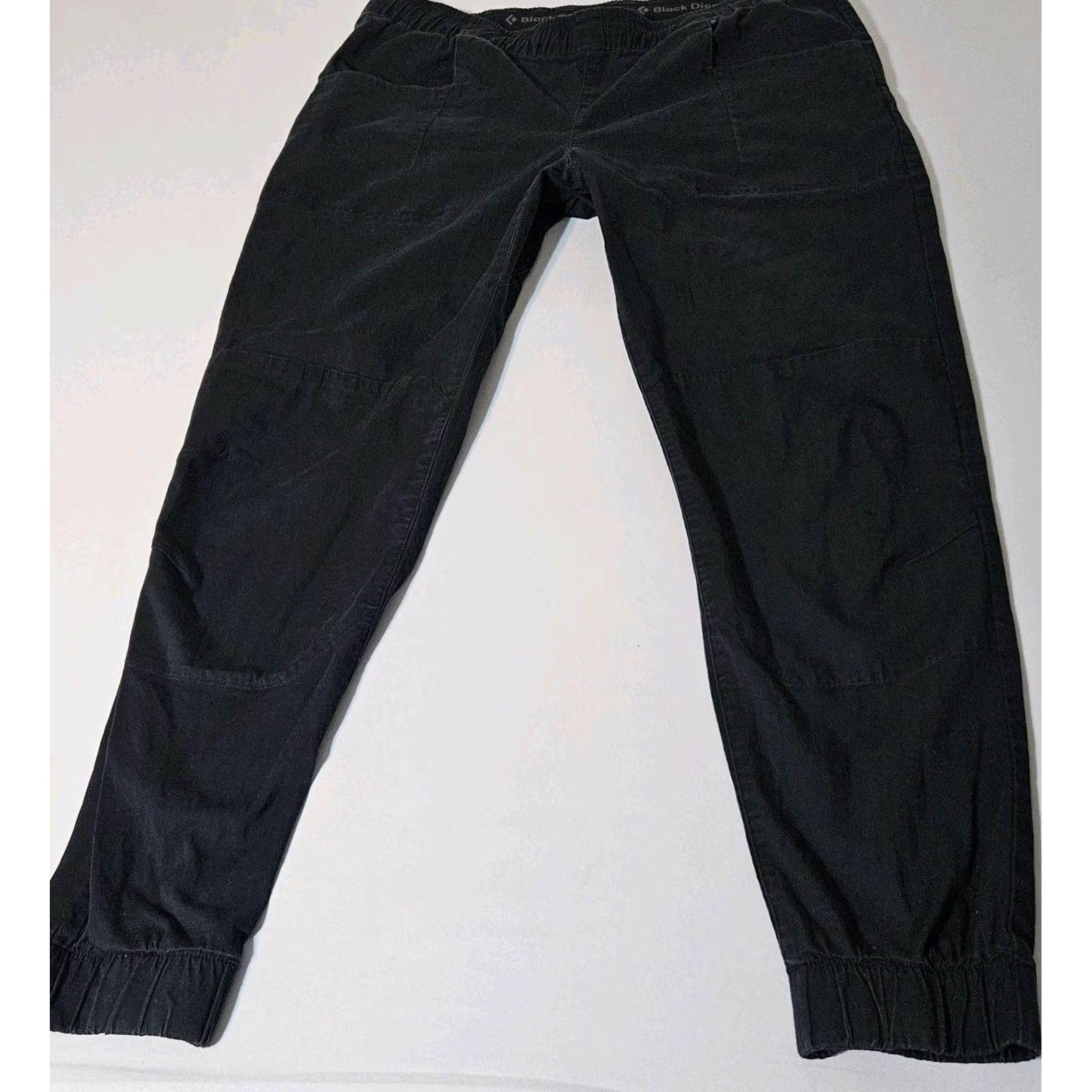 Black Diamond Black Diamond Credo Climbing Pants Men XL Black Twill Stretch Joggers Drawstring Pant Regular Inseam 30 in Belted Pockets Logo Size US 36 / EU 52 - 2 Thumbnail
