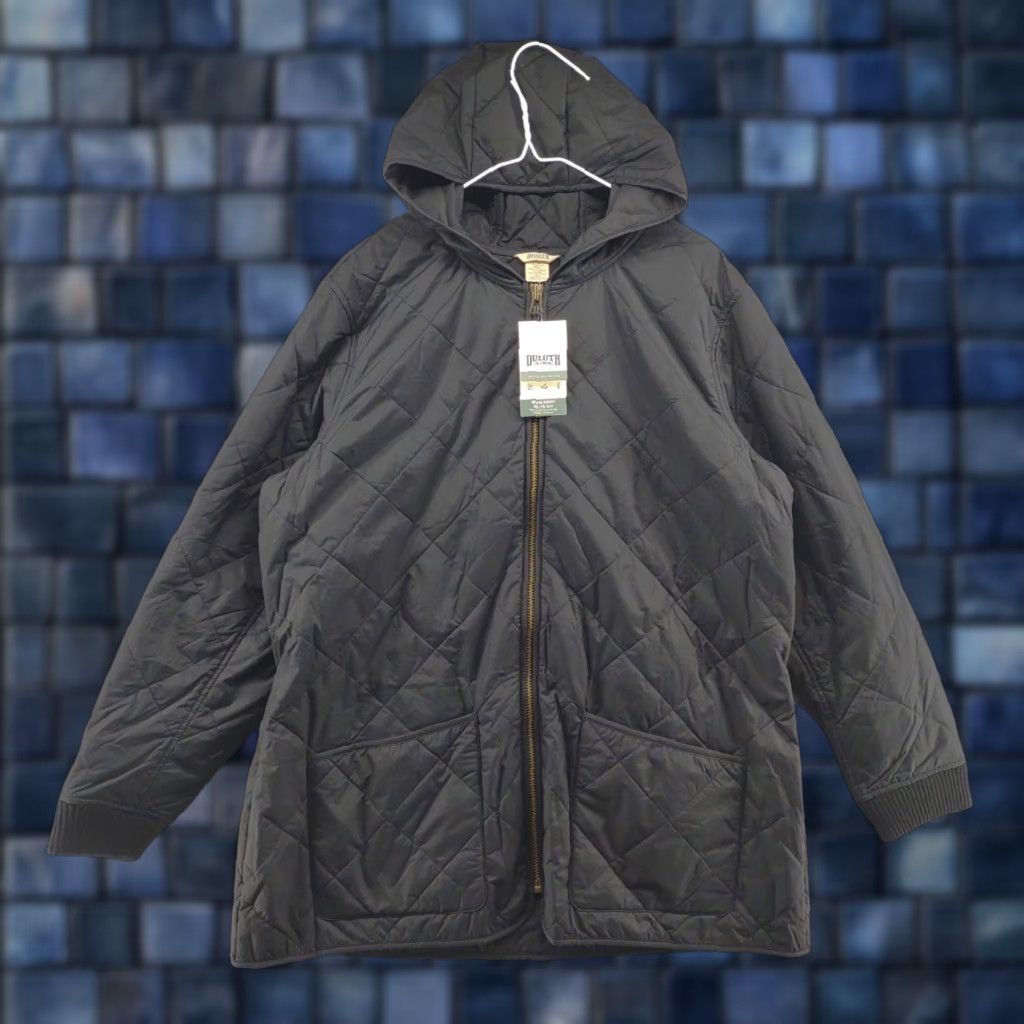 Vintage Duluth Women's Jacket 2XL Black Quilted Hooded Coat NEW Size XXL / US 16-18 / IT 52-54 - 1 Thumbnail
