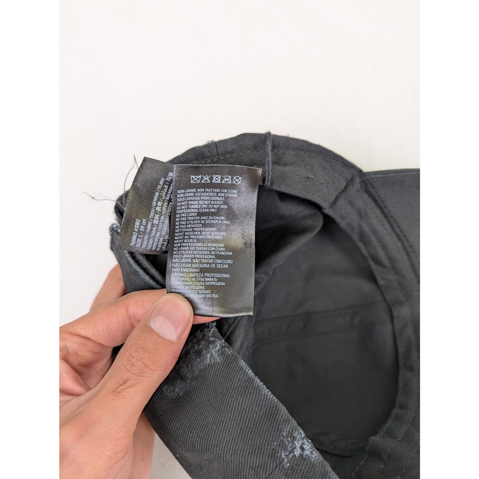 Balenciaga o1rshd1 Size: L/ Cotton Drill Hat up Rainbow Cap / Hat Black Size ONE SIZE - 11 Thumbnail