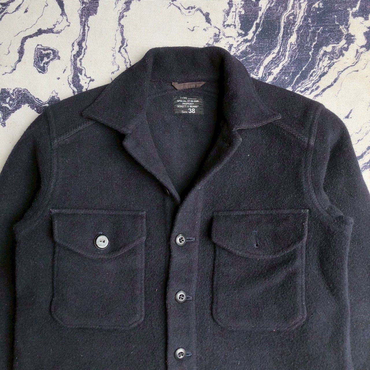 Schott Schott x Beams Wool Jacket Black Japan Size US S / EU 44-46 / 1 - 2 Thumbnail