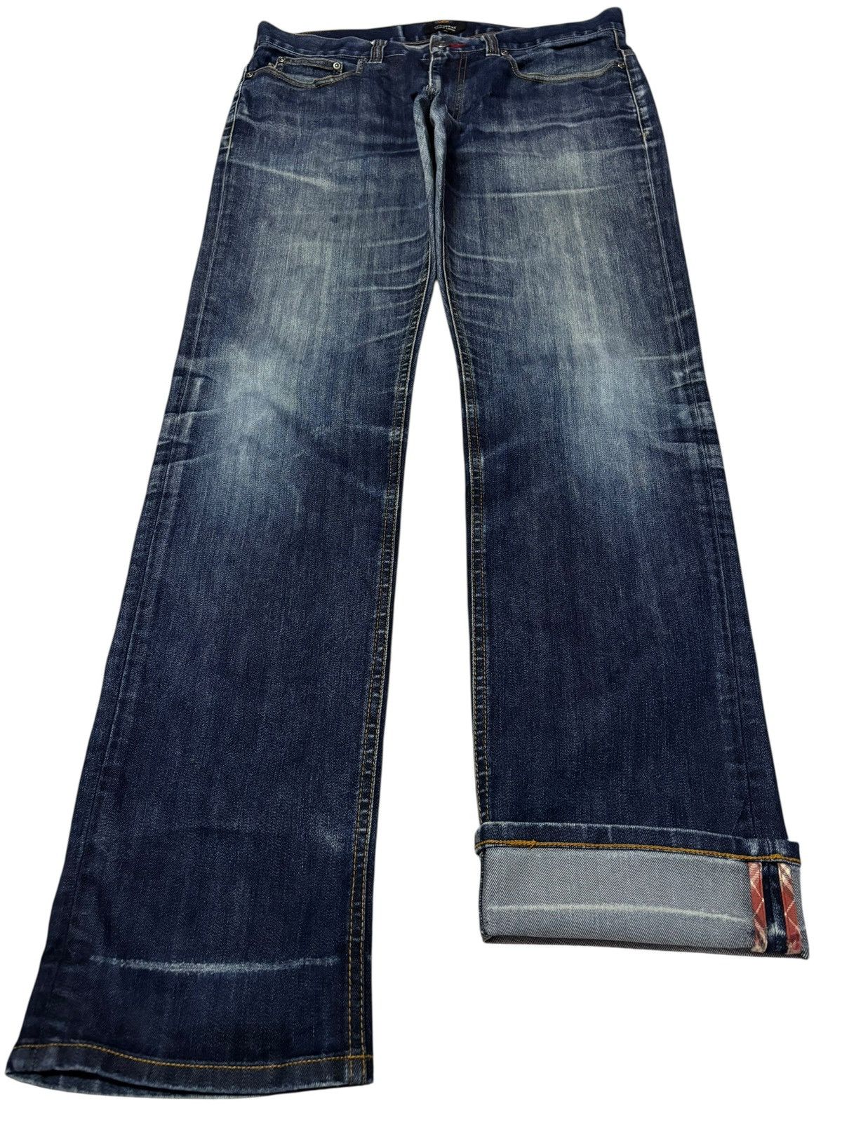 Burberry Vtg Burberry Black Label Selvedge Distressed Jeans Size US 34 / EU 50 - 1 Thumbnail