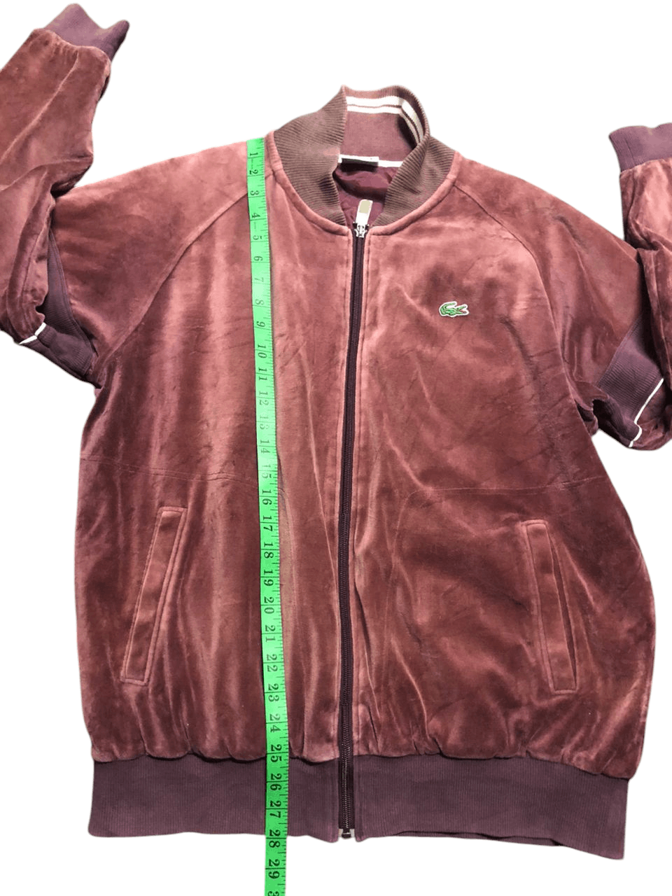 Lacoste Lacoste Velvet Sweater Zipper Jacket Sunfaded Distressed Size US L / EU 52-54 / 3 - 17 Thumbnail