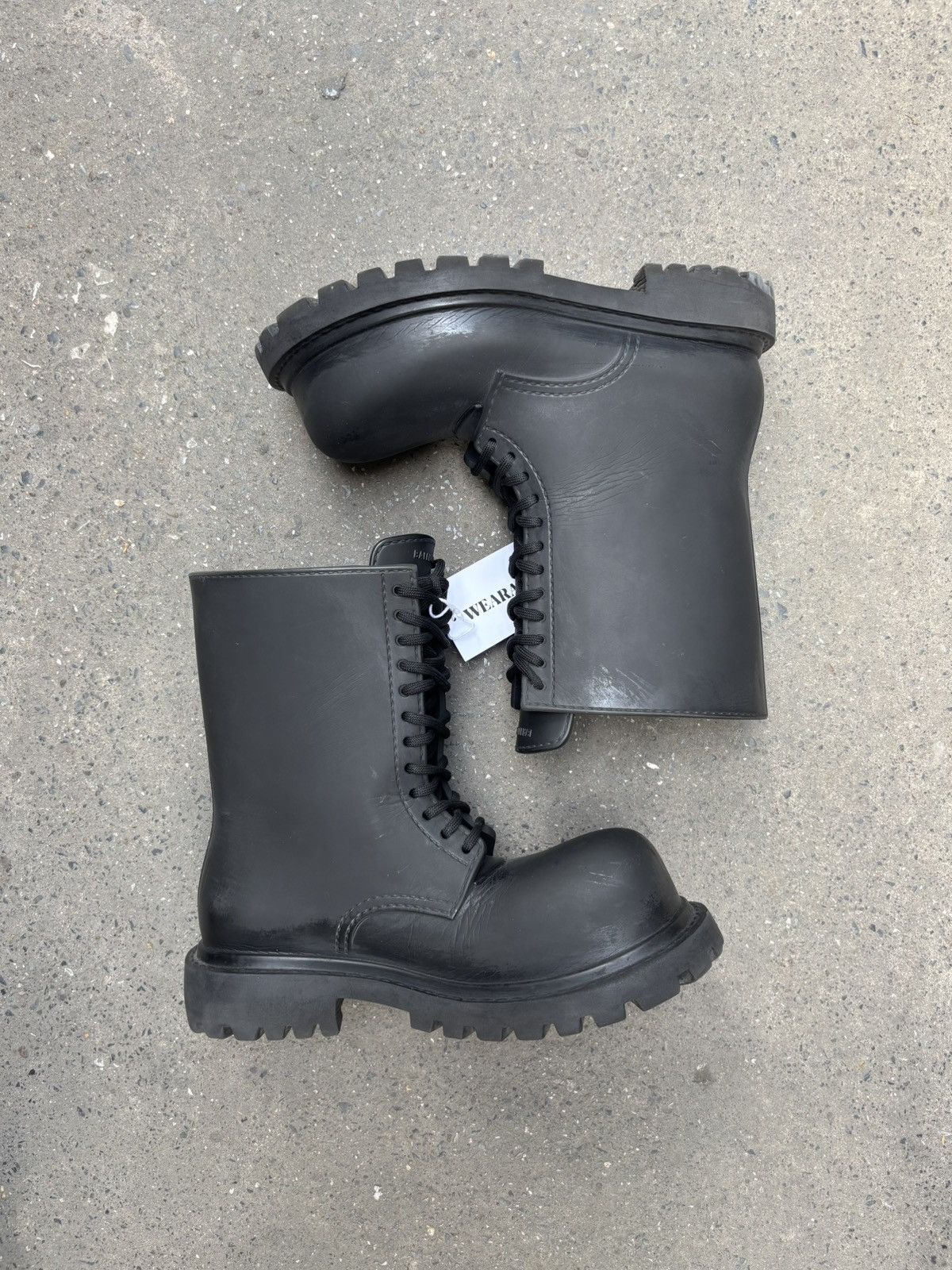 Balenciaga Balenciaga Strike Lace Up Graffiti Boots | Grailed