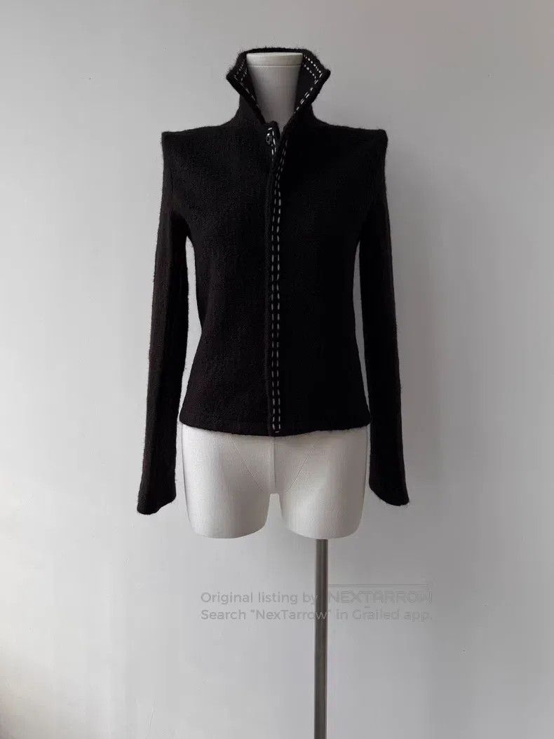 Yohji Yamamoto Yohji Yamamoto 2000AW Minimalist Shiny Thread Nested Wool Size ONE SIZE - 3 Thumbnail