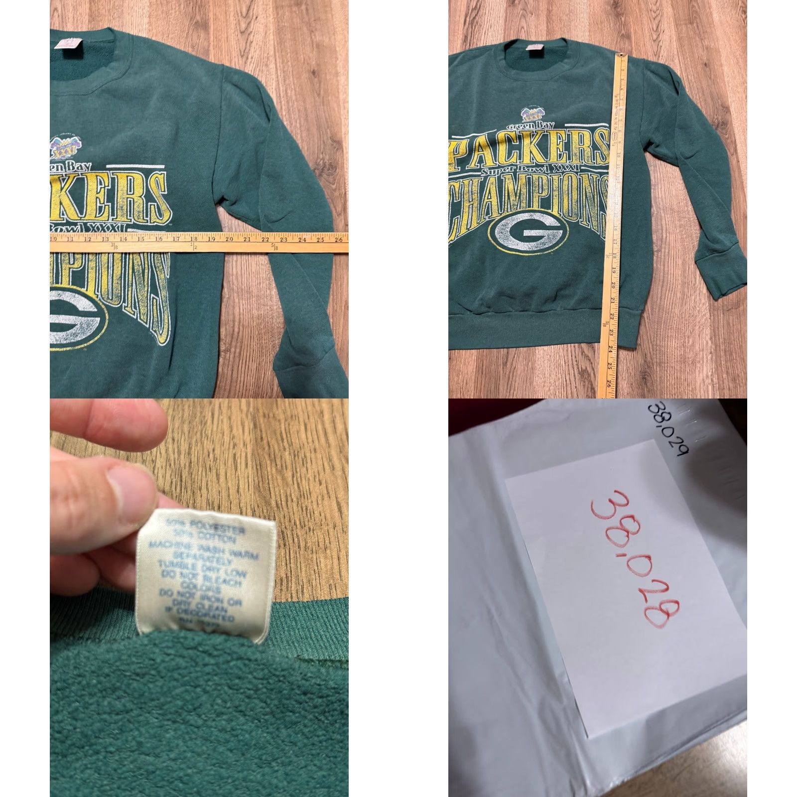 Delta VINTAGE Delta Sweater Men's Large Wisconsin Green Bay Packers NFL Team Apparel Sweater Pullover Crew Neck Green Cotton Regular Size US L / EU 52-54 / 3 - 8 Thumbnail