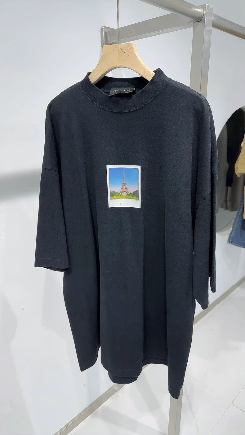 Balenciaga Balenciaga Eiffel Tower Building Pattern Printed Short Sle Size US XS / EU 42 / 0 - 1 Thumbnail