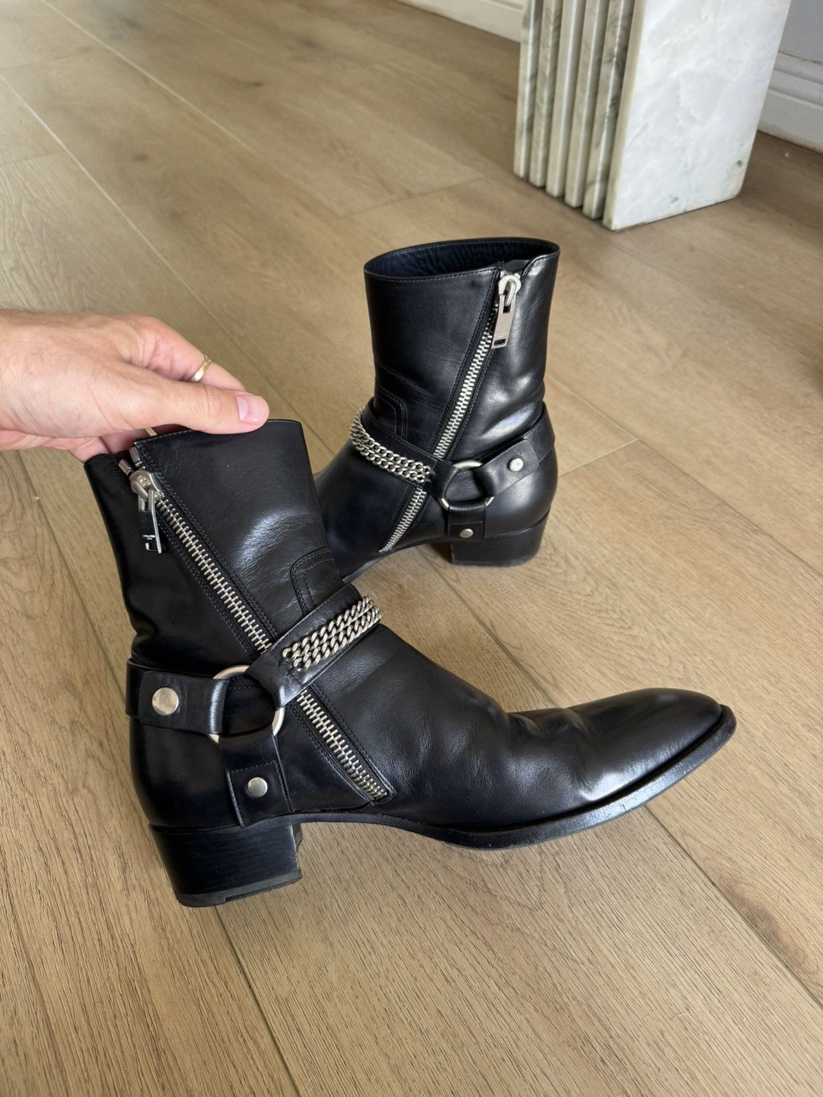 Saint Laurent Paris FW13 Leather Chain Wyatts Size US 9 / EU 42 - 5 Thumbnail