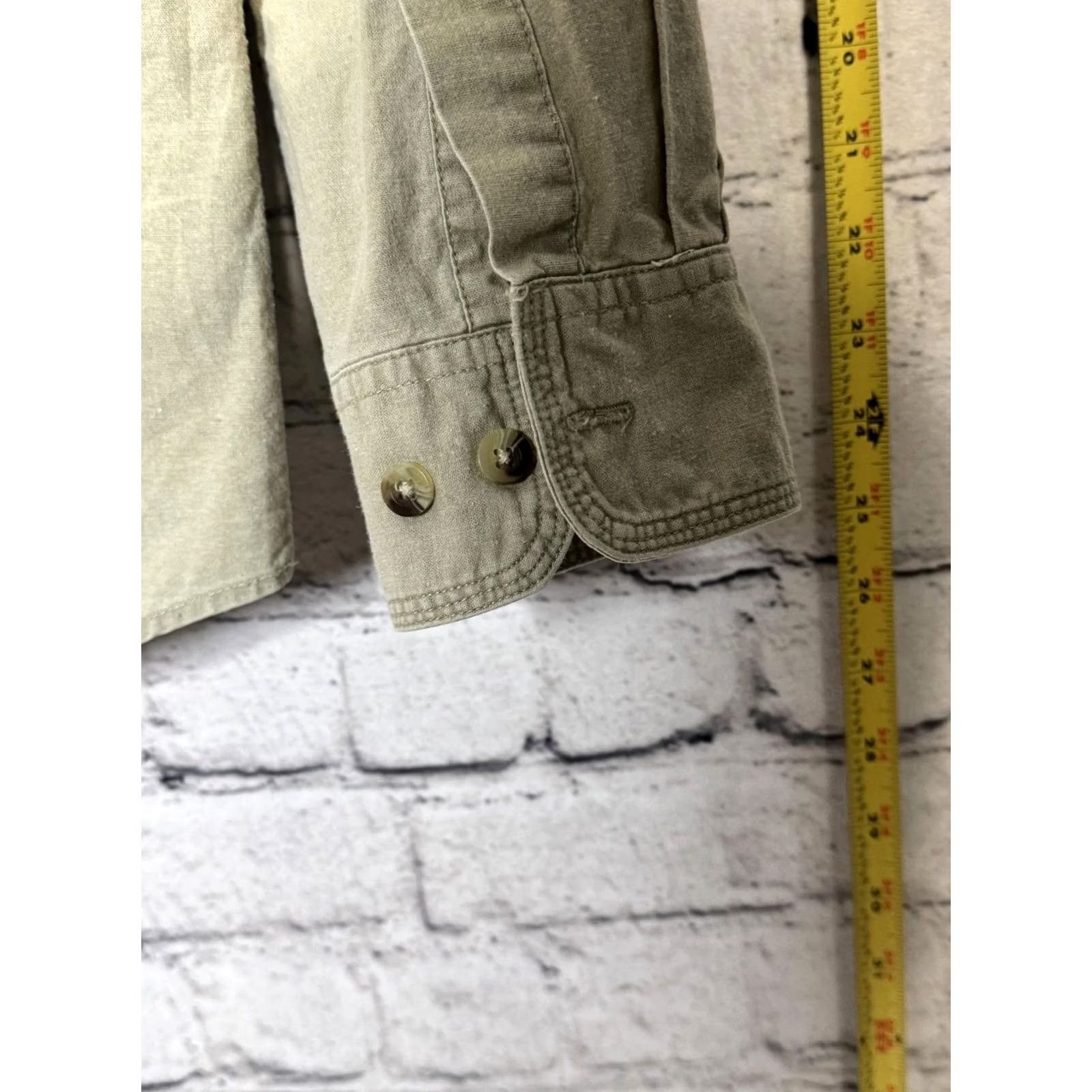 Vintage RedHead Button-Up Shirt Mens Medium Beige Cotton Deer Embroidery Button-Down Regular Sleeve Long Solid 100% Cotton Size US M / EU 48-50 / 2 - 5 Thumbnail