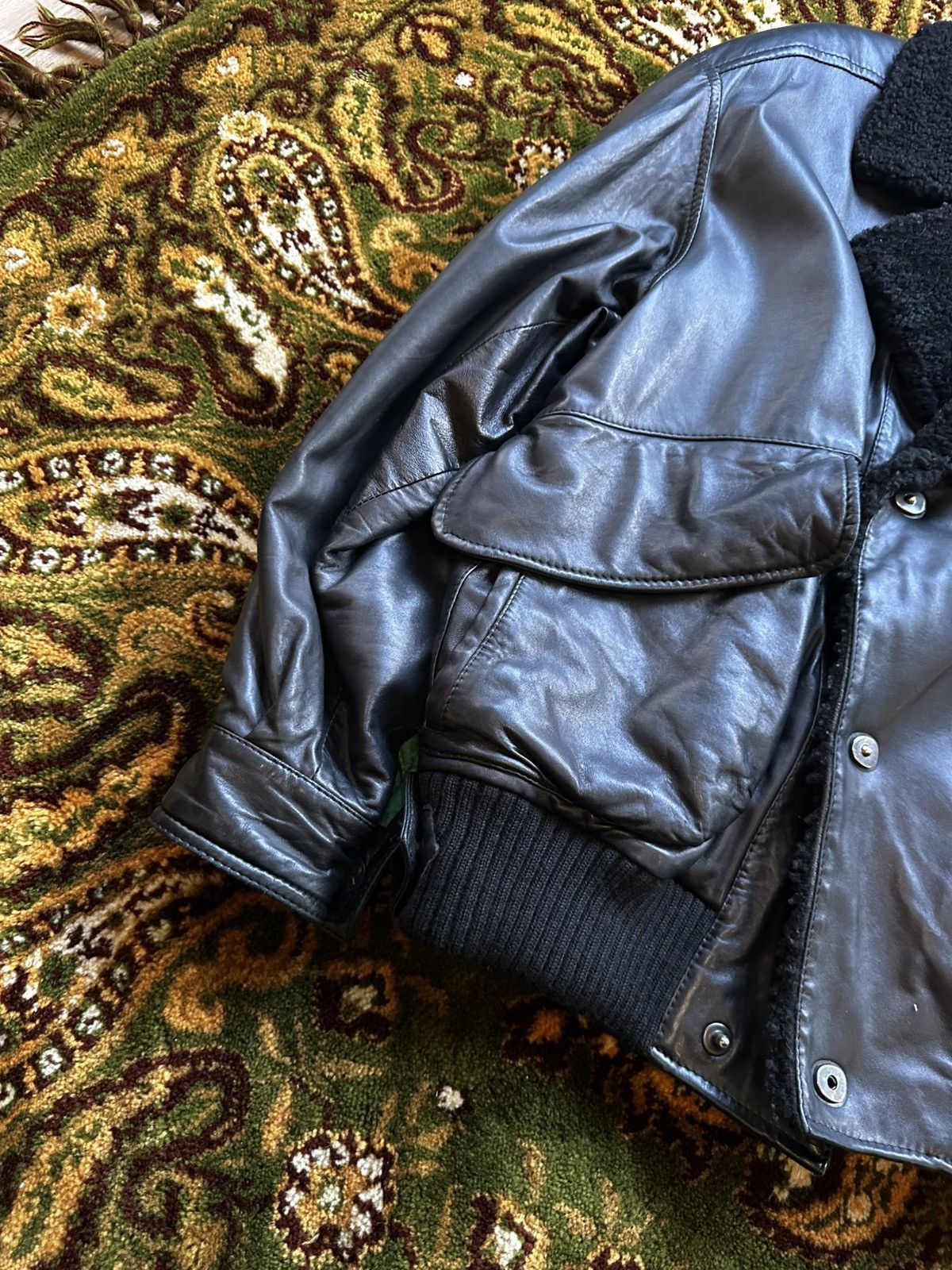 Iceberg Vintage Iceberg Black Leather Jacket Italy 1982/1983 Size US L / EU 52-54 / 3 - 4 Thumbnail