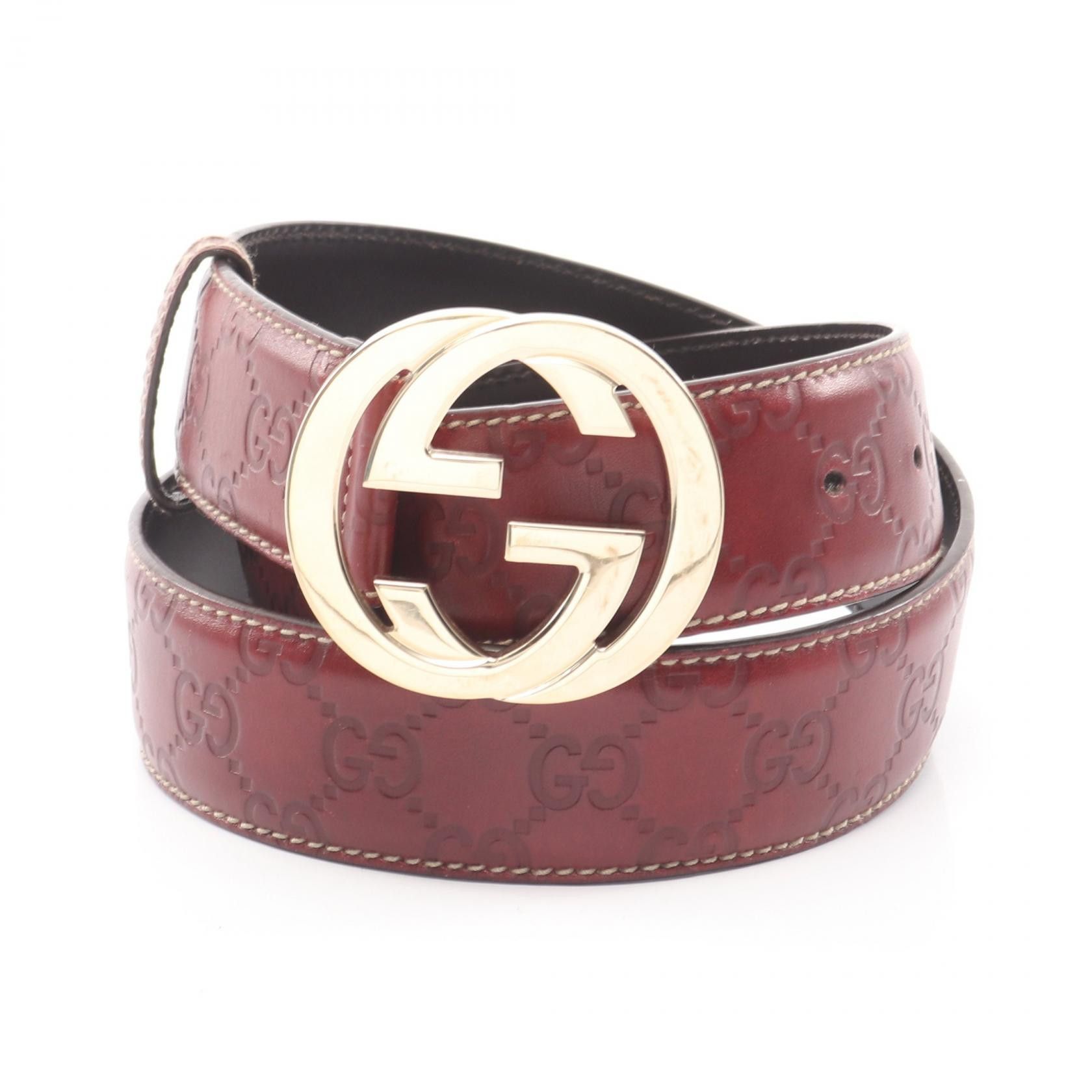Gucci Gucci Gucci Interlocking G Guccissima Leather Belt Leather Belt DUTY FREE for USA Size ONE SIZE - 1 Thumbnail