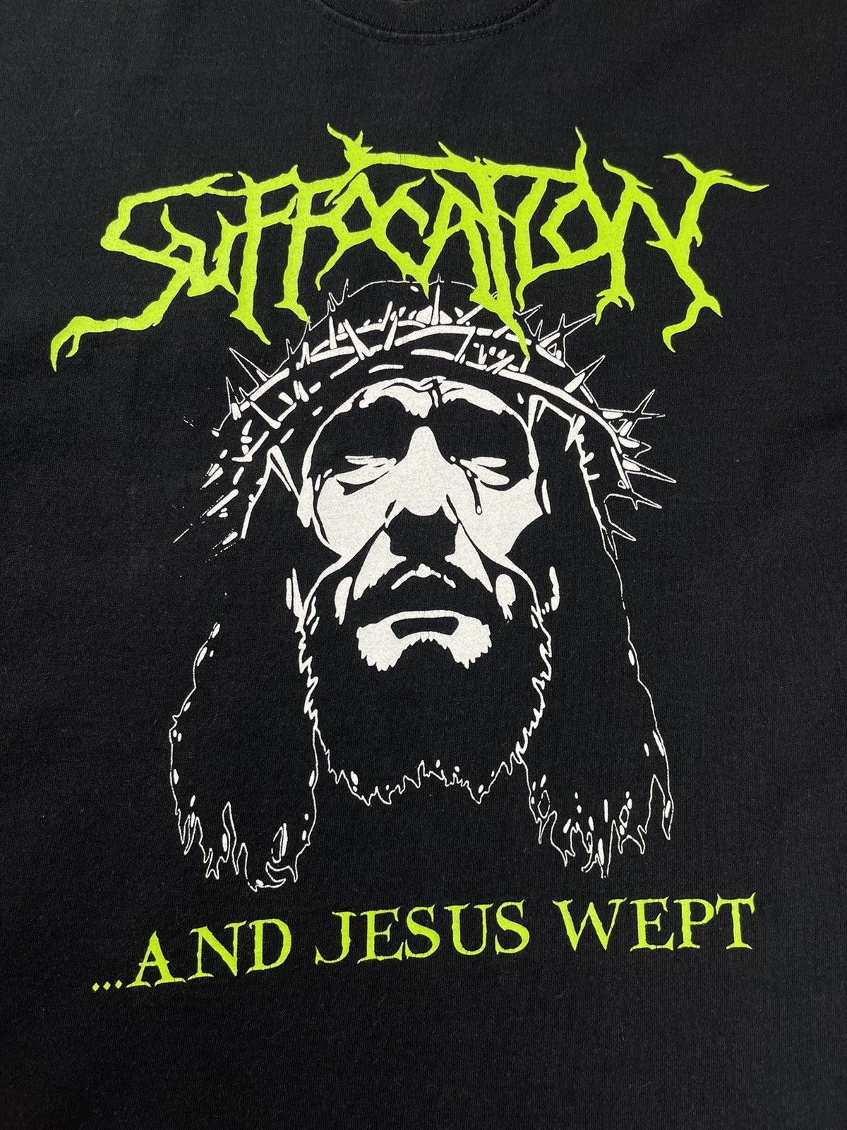 Vintage Vintage Suffocation And Jesus Wept T-Shirt Size M Size US M / EU 48-50 / 2 - 4 Thumbnail