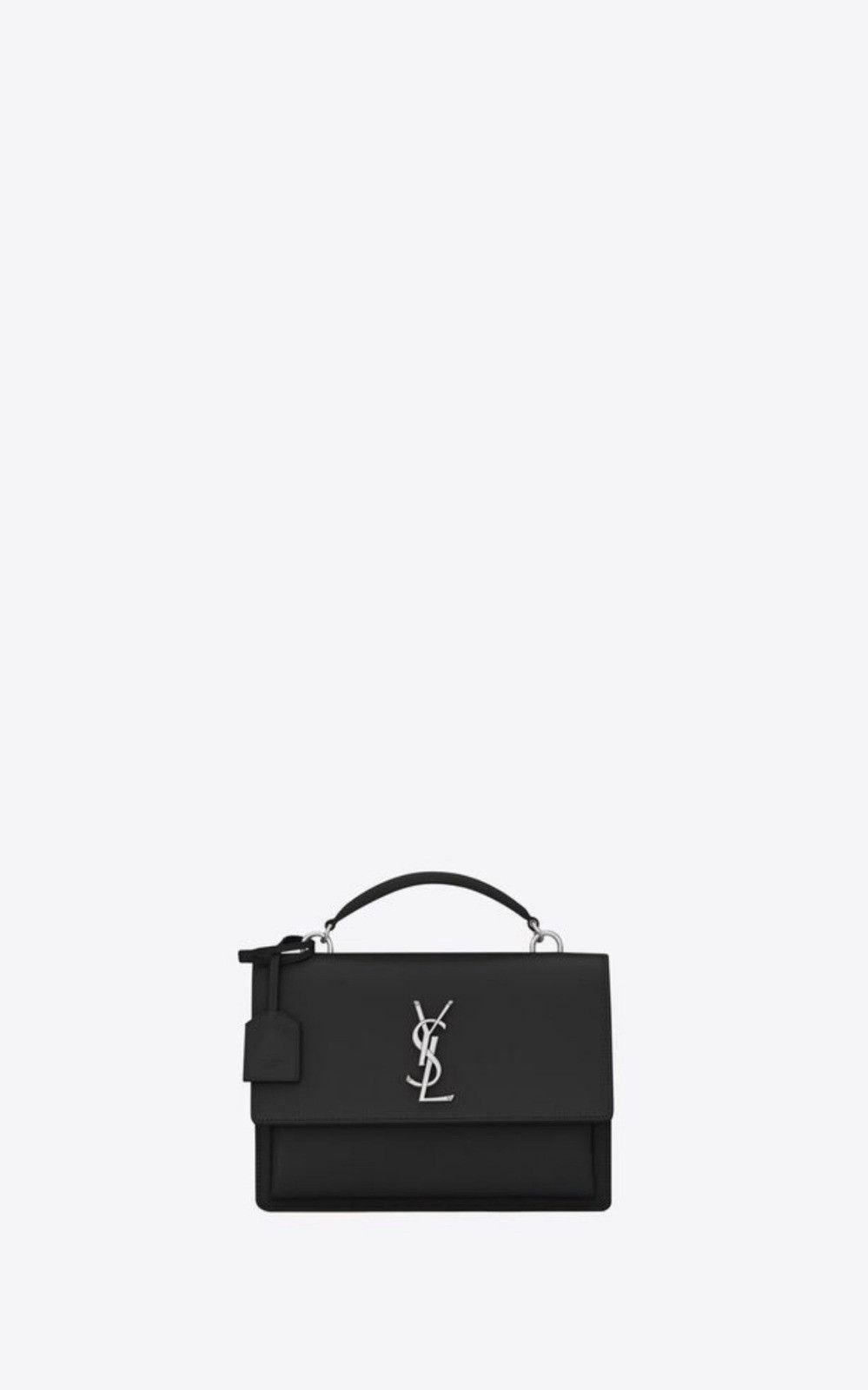 Saint Laurent Paris o1b1hav110724 Size: OS / Sunset Top Handel Leather Bag Black Size ONE SIZE - 1 Thumbnail