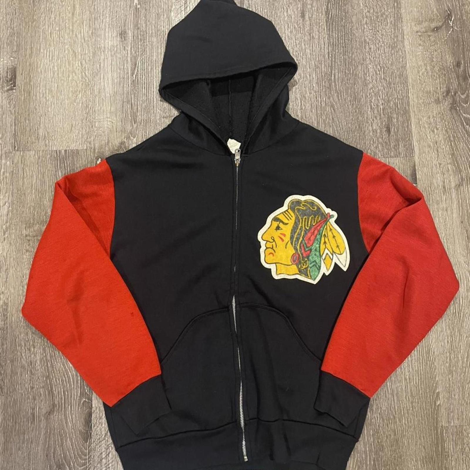 Other Vintage 80s Chicago Black Hawks Zip-Up Size US M / EU 48-50 / 2 - 1 Thumbnail