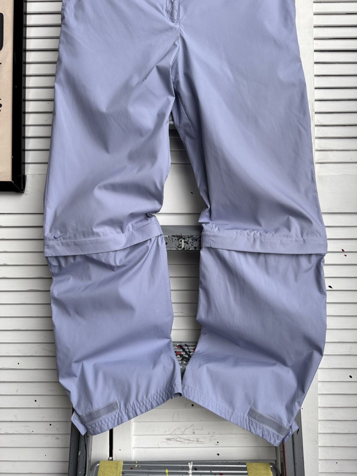 Nike Vintage Nike Clima-Fit Zip Off Tech Pants Nylon Light Blue Size US 30 / EU 46 - 3 Thumbnail
