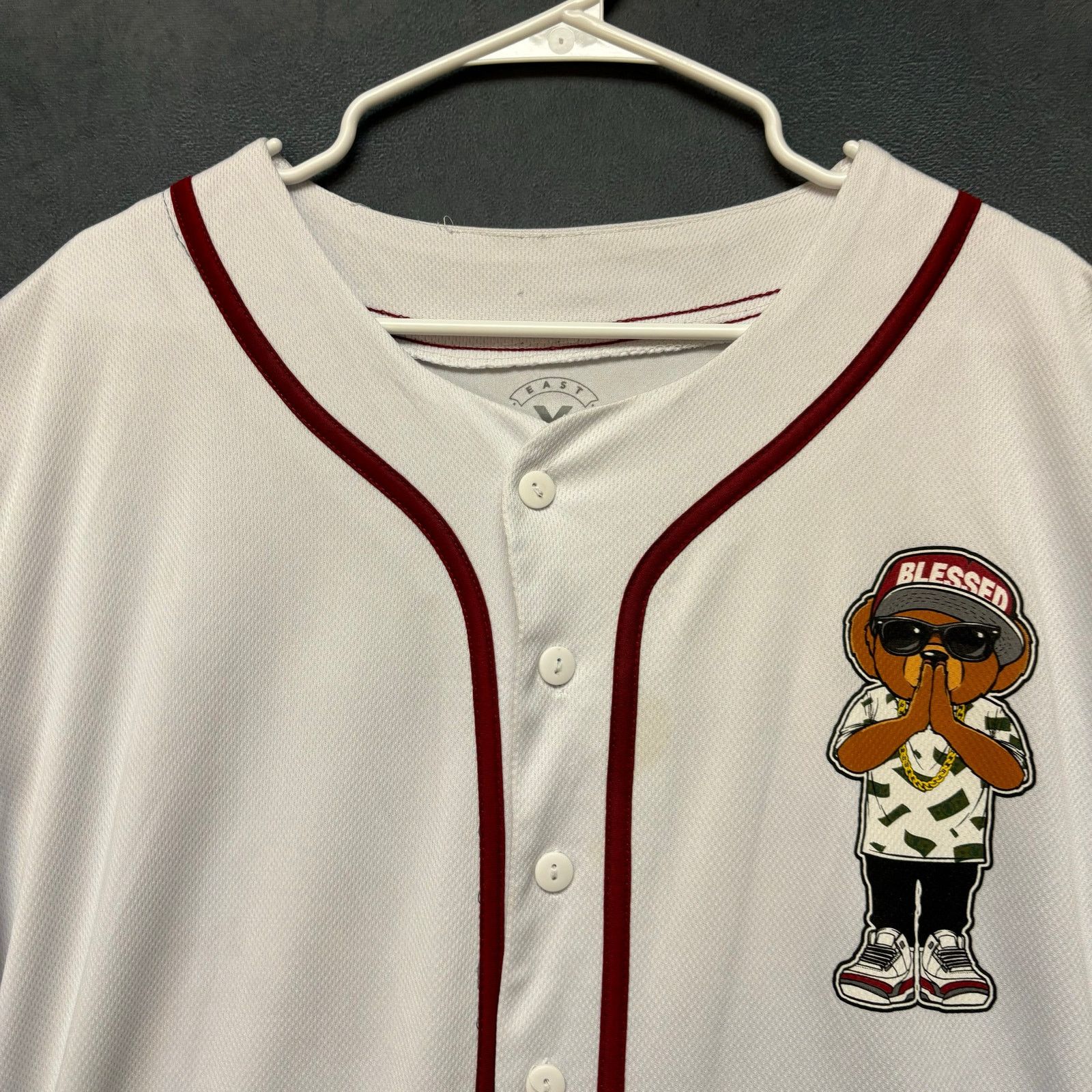 Other East West Hustle Jersey Shirt Mesh Streetwear Button 2-Sided Size US L / EU 52-54 / 3 - 8 Thumbnail