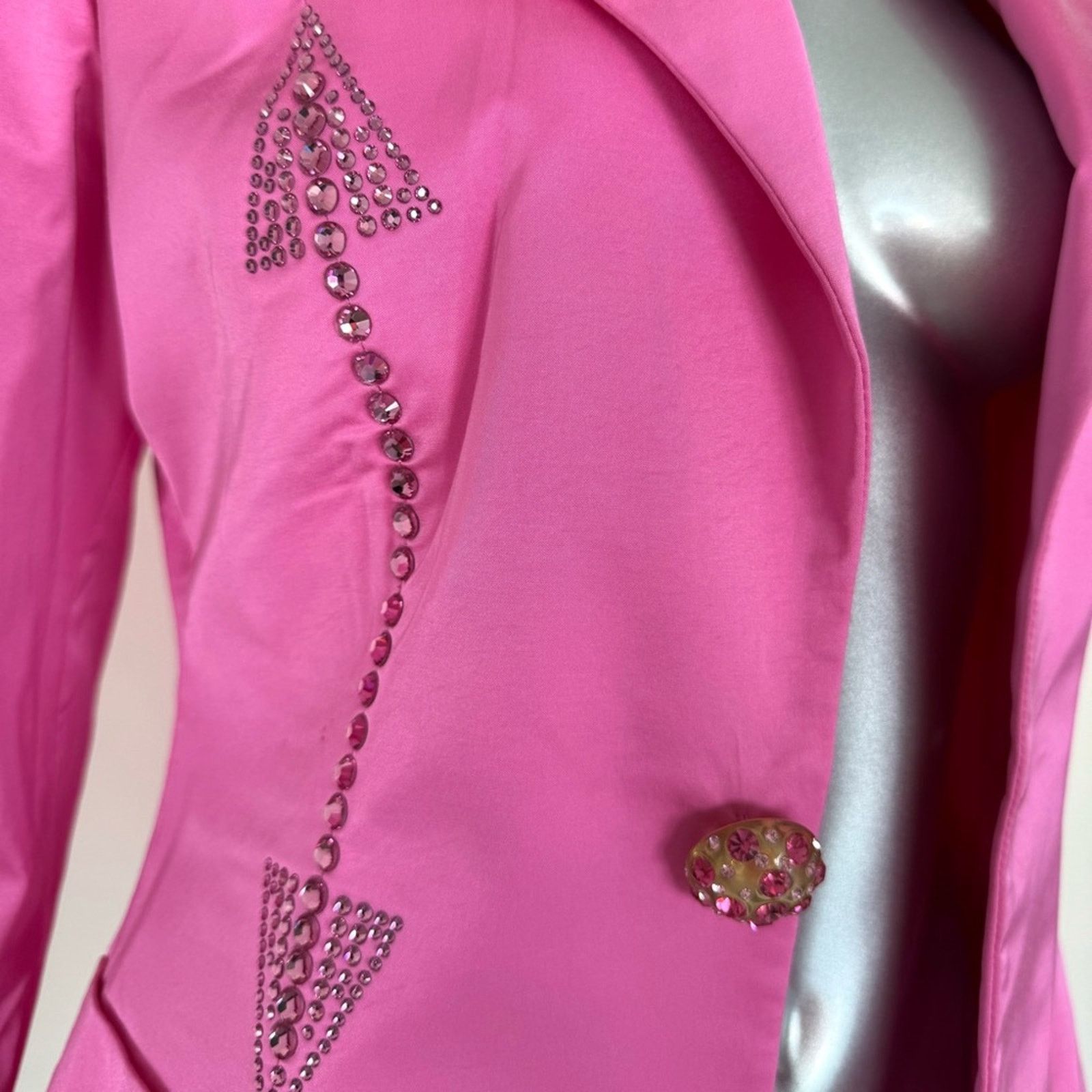 Other Daniela Drei women pink atlas jacket size 44 IT or 6 US Size M / US 6-8 / IT 42-44 - 2 Thumbnail