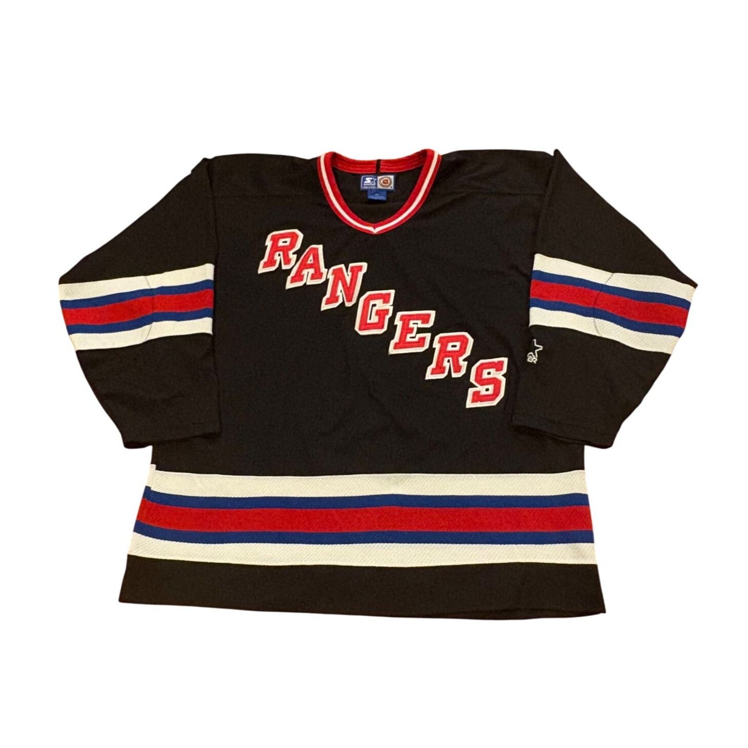Starter Rare Vintage 90s Starter New York Rangers Black NHL Hockey J Size US XL / EU 56 / 4 - 1 Thumbnail